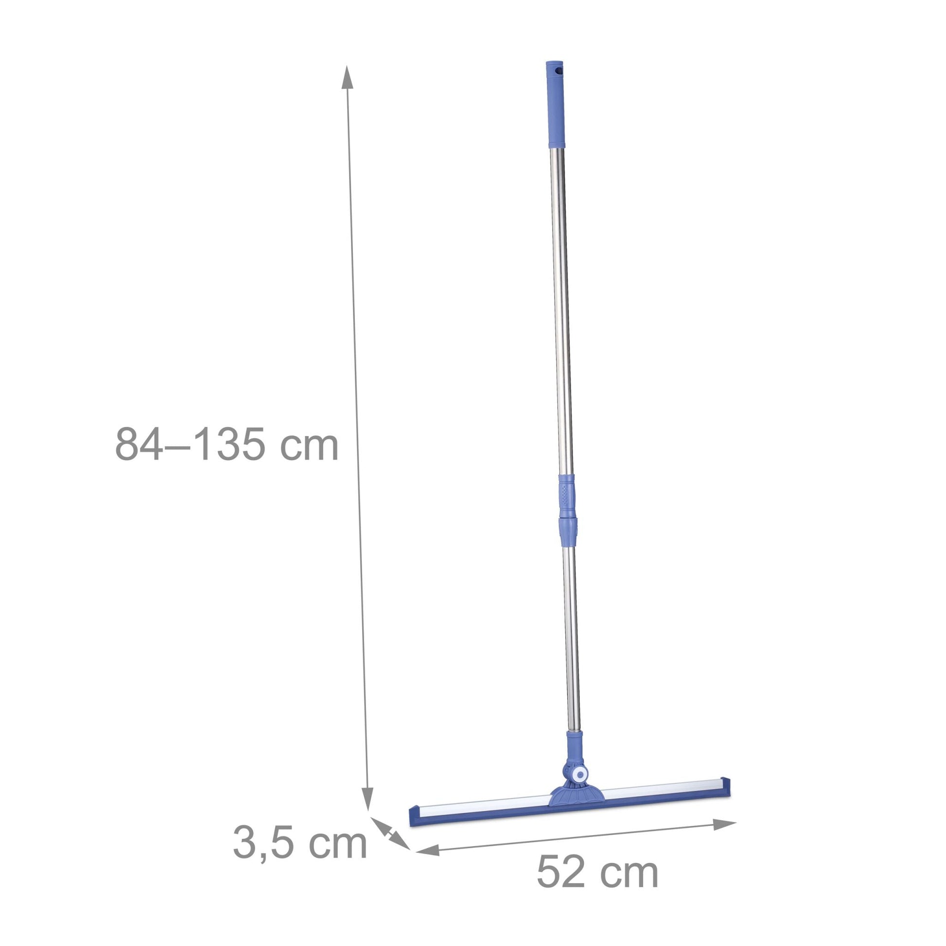 Wasserschieber mit Teleskopstiel Blau-Silber von Relaxdays