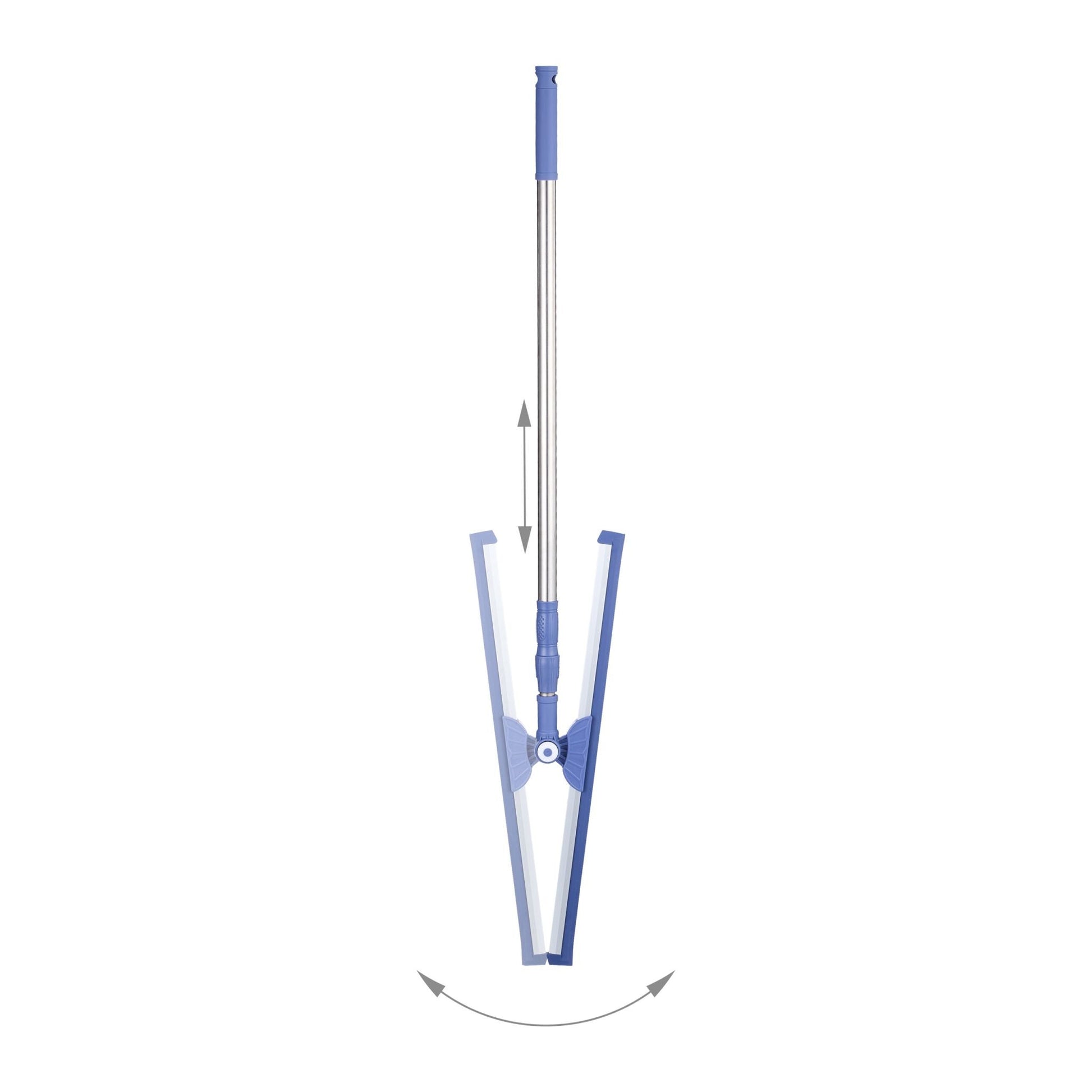 Wasserschieber mit Teleskopstiel Blau-Silber von Relaxdays