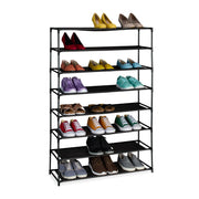 Schuhregal mit Stoffebenen Schwarz von Relaxdays