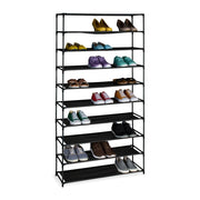 Schuhregal mit Stoffebenen Schwarz von Relaxdays
