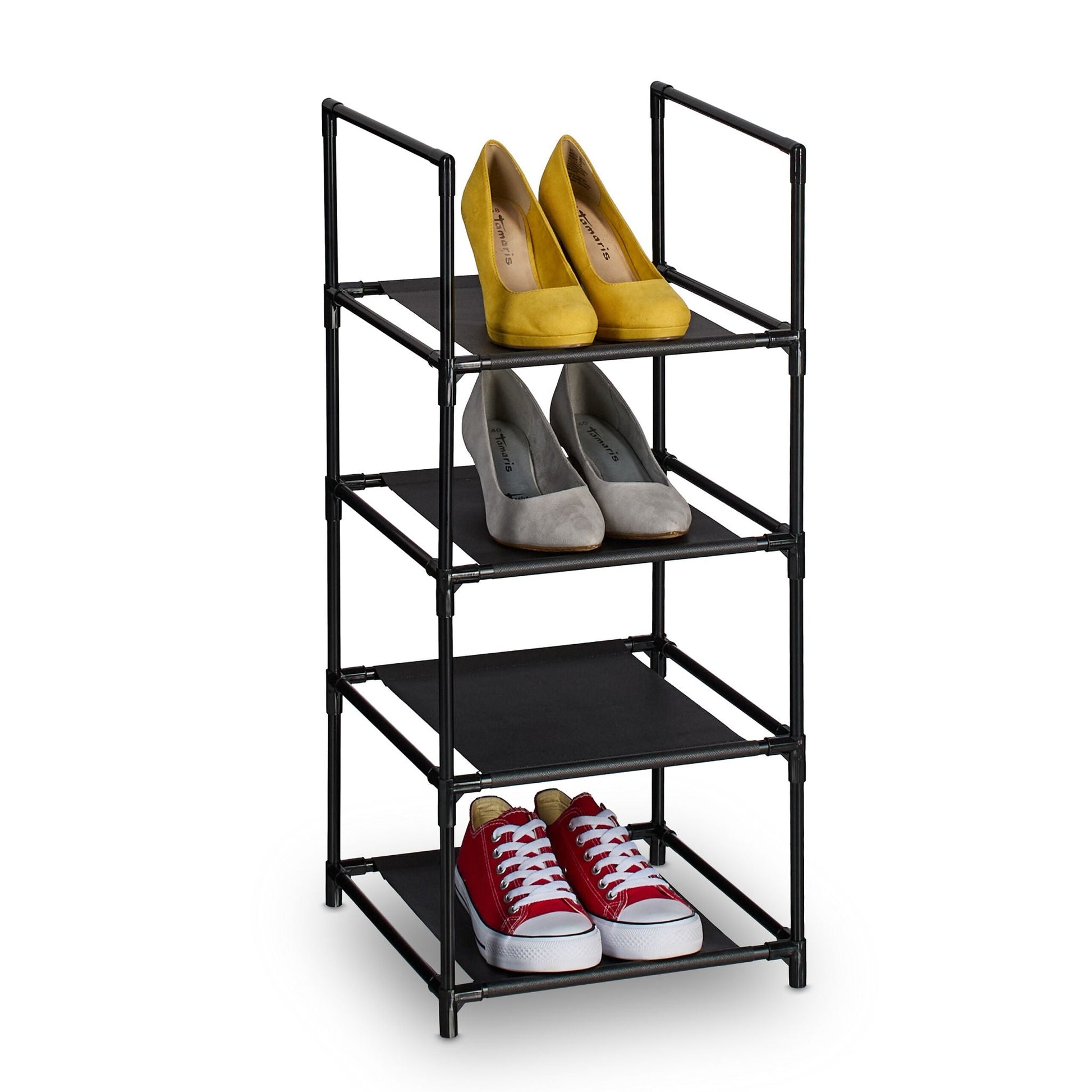 Schuhregal schmal Schwarz-Grau von Relaxdays