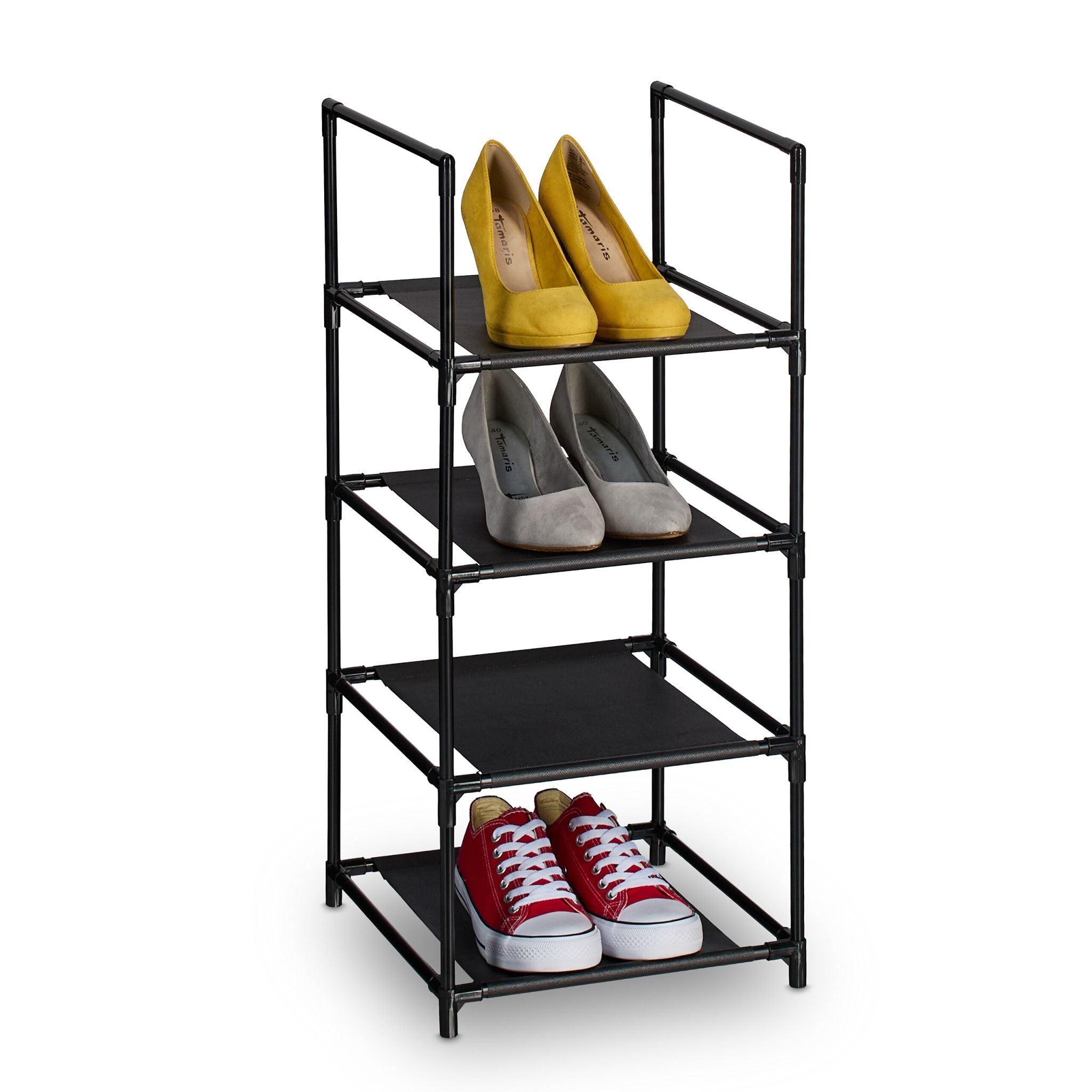 Schuhregal schmal Schwarz-Grau von Relaxdays