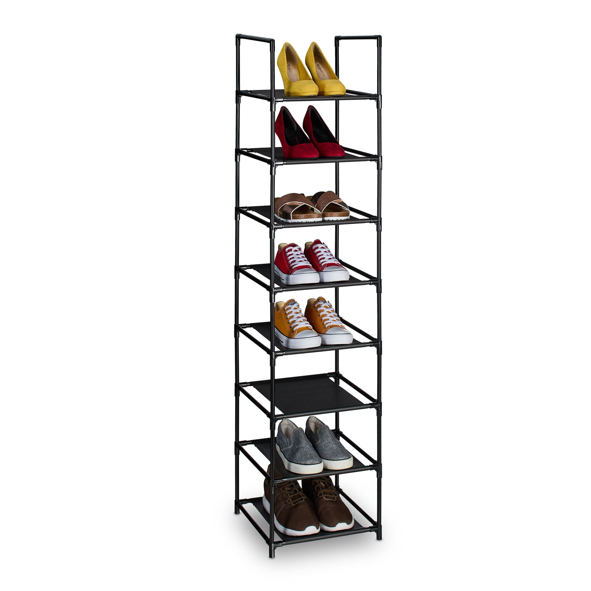 Schuhregal schmal Schwarz-Grau von Relaxdays