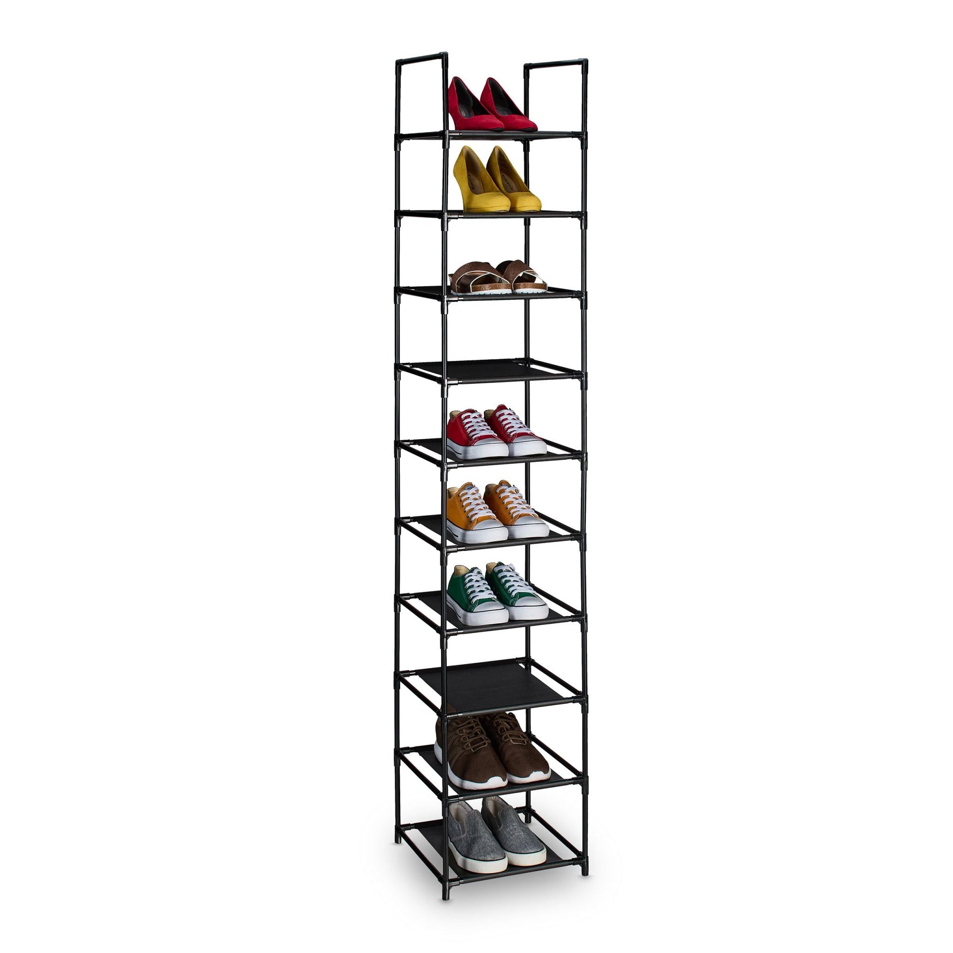 Schuhregal schmal Schwarz-Grau von Relaxdays