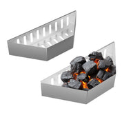 Kohlekorb Kugelgrill 2er-Set Silber von Relaxdays