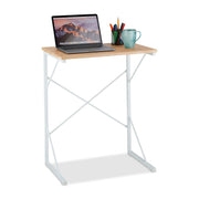 Kleiner Schreibtisch Weiss-Hellbraun von Relaxdays
