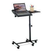 Laptoptisch höhenverstellbar mit Rollen Schwarz von Relaxdays