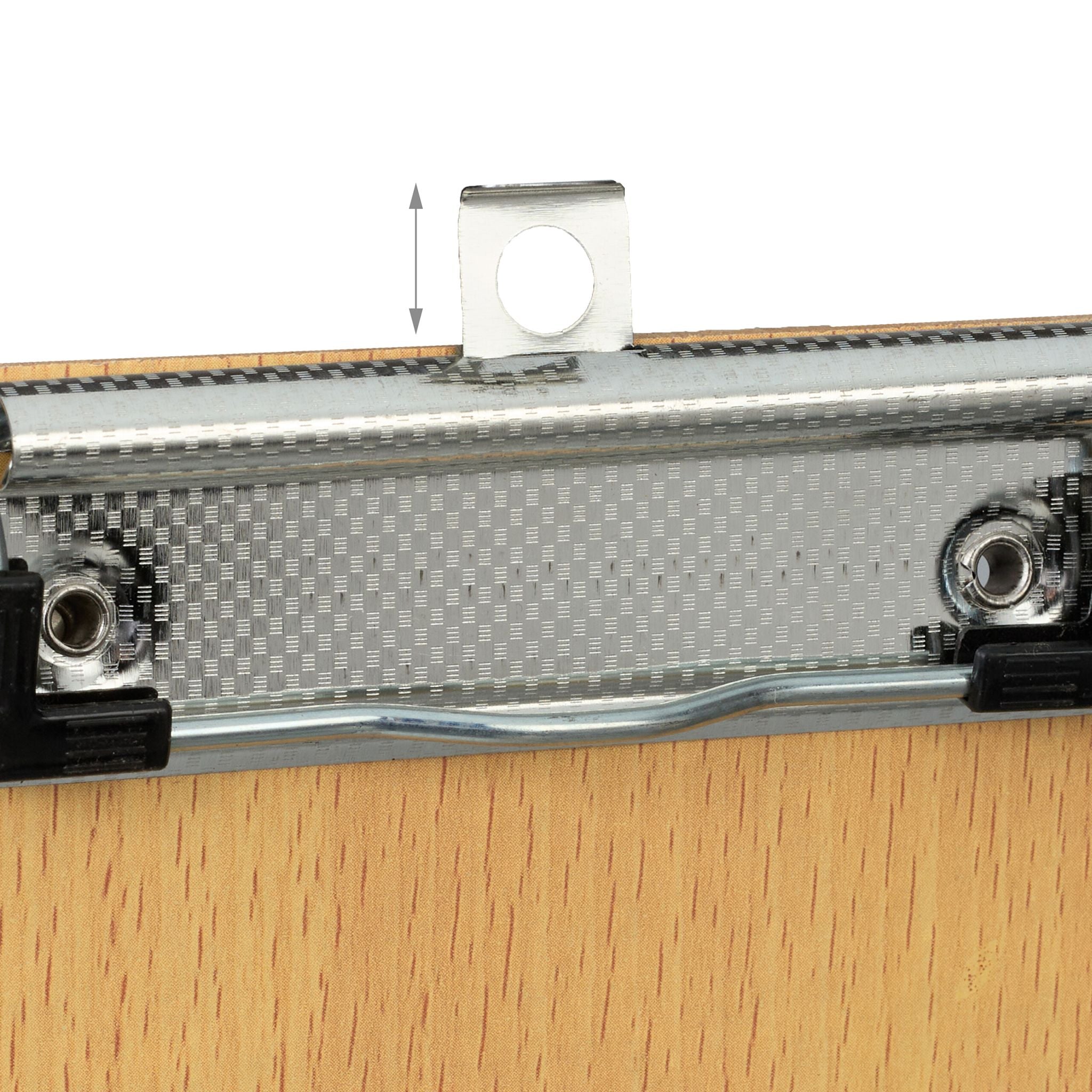 Klemmbrett in Holzoptik 6er-Set Hellbraun-Schwarz-Silber von Relaxdays