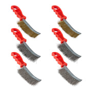 Drahtbürste 6er-Set Gold-Rot-Silber von Relaxdays