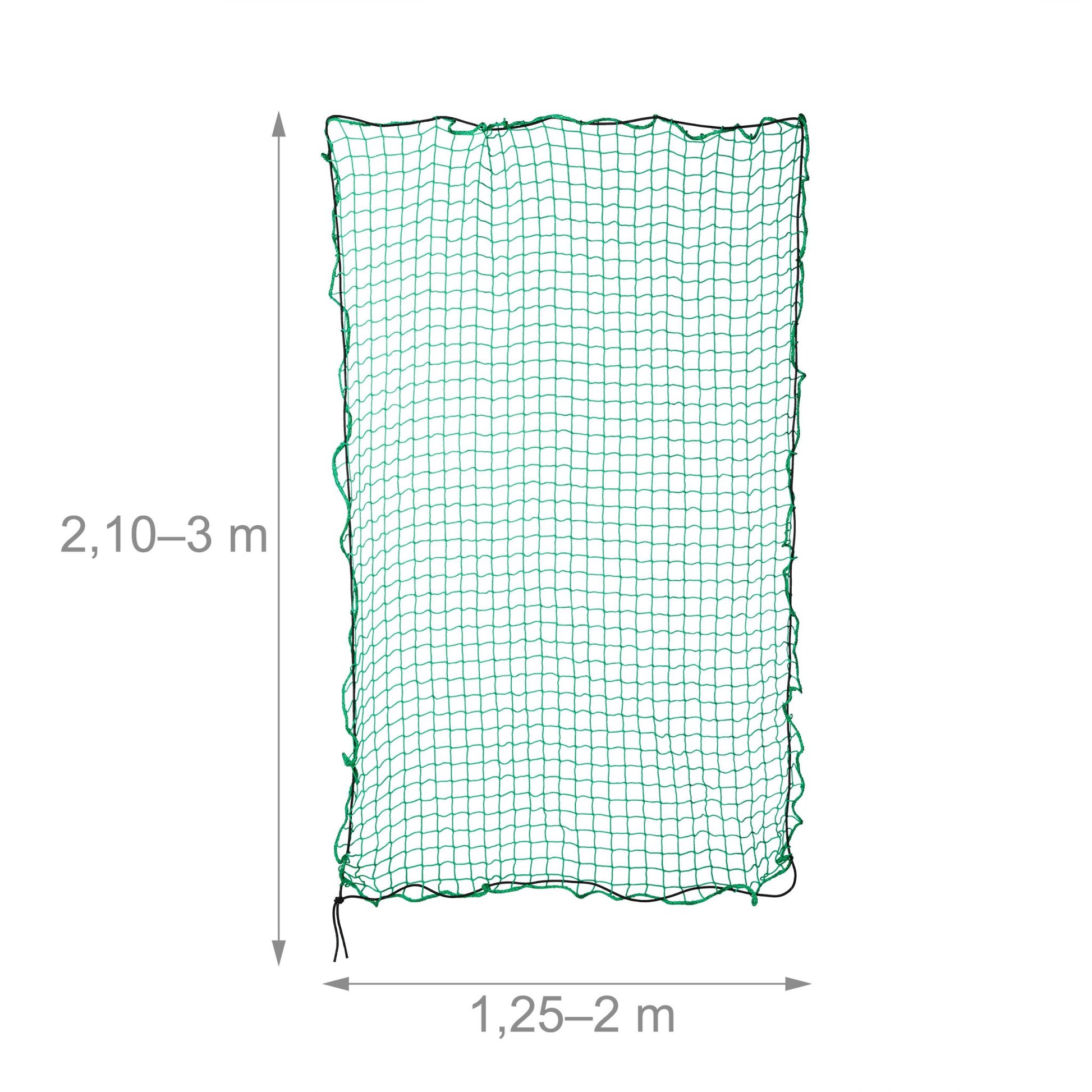 Grünes Anhängernetz bis 2 x 3 m Grün-Schwarz von Relaxdays