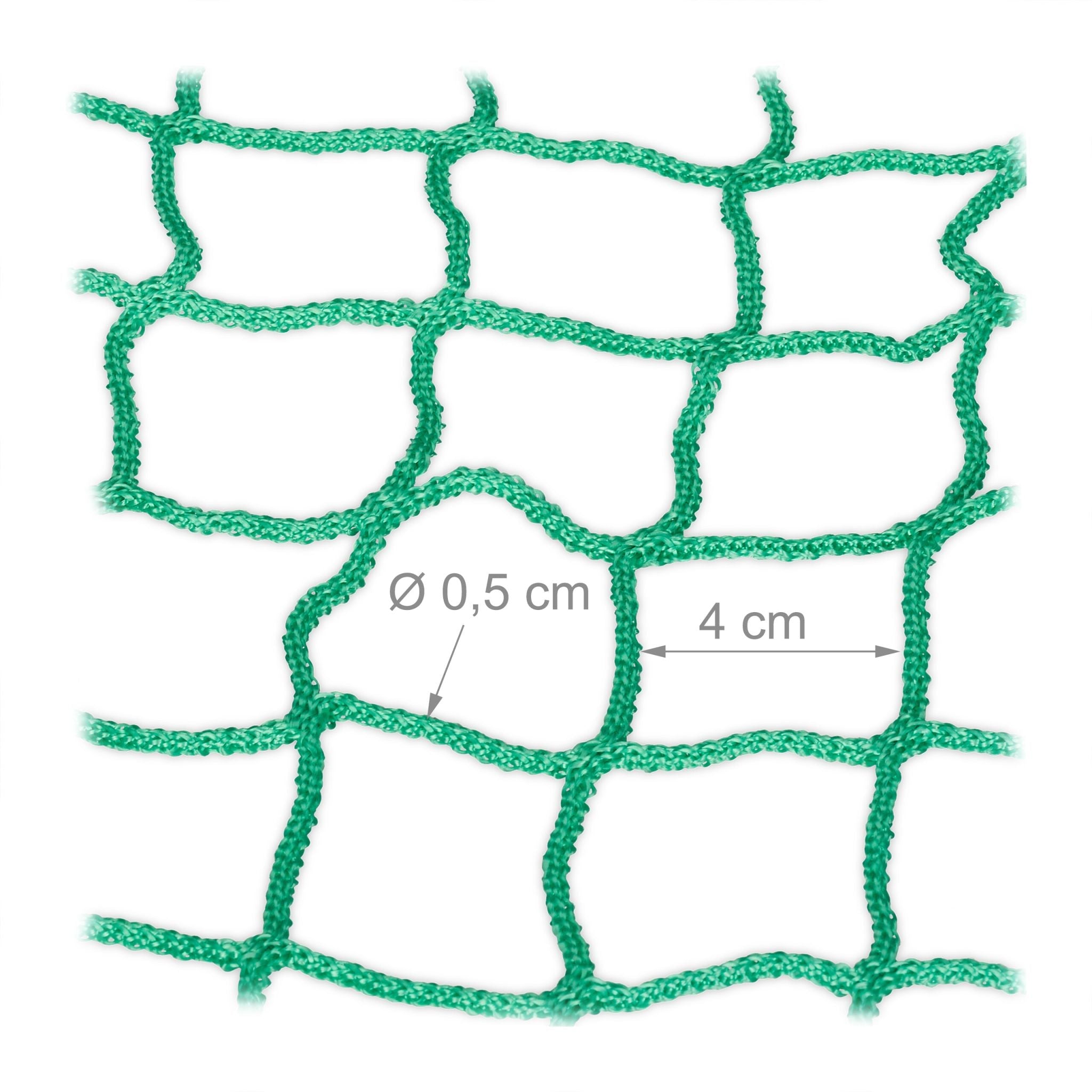 Grünes Anhängernetz bis 2 x 3 m Grün-Schwarz von Relaxdays