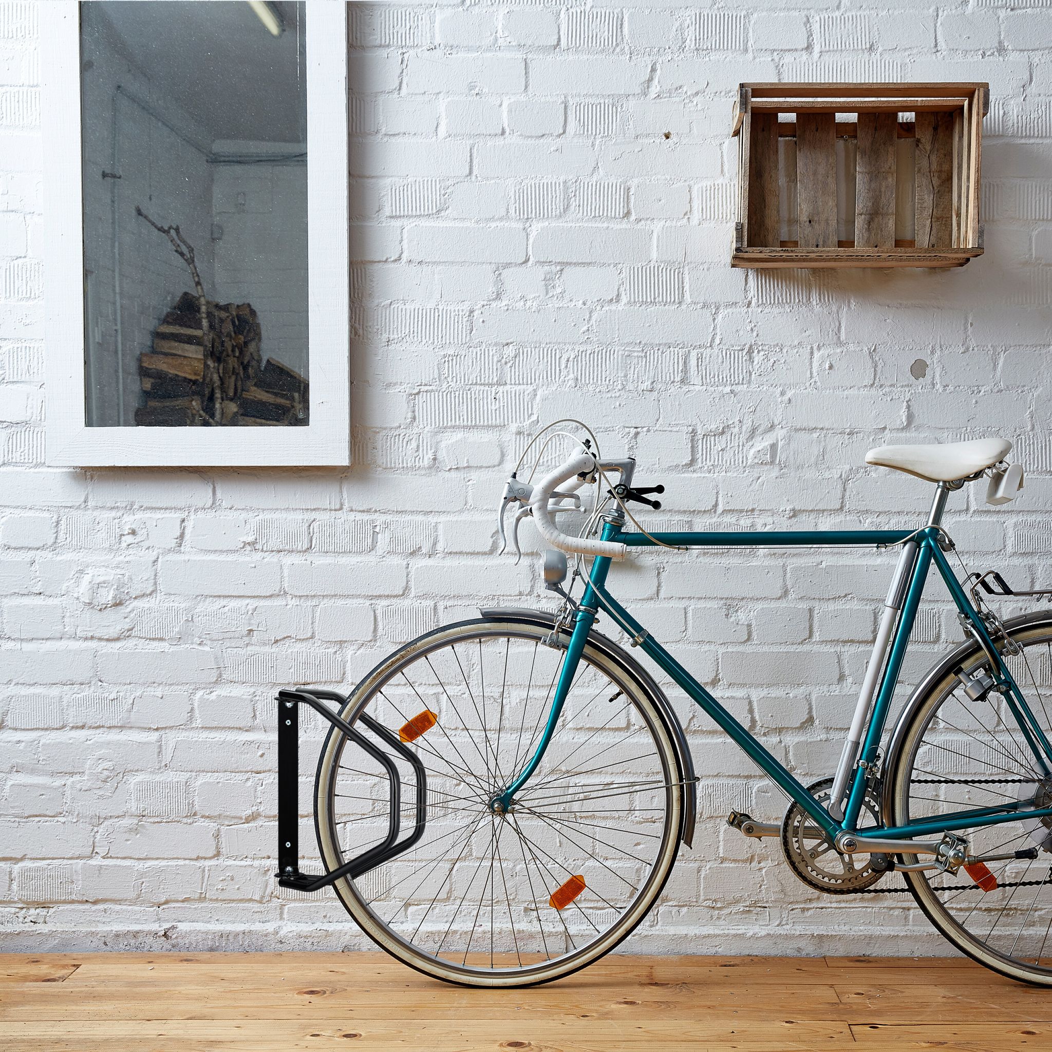 Fahrradständer Wand schwenkbar Schwarz von Relaxdays