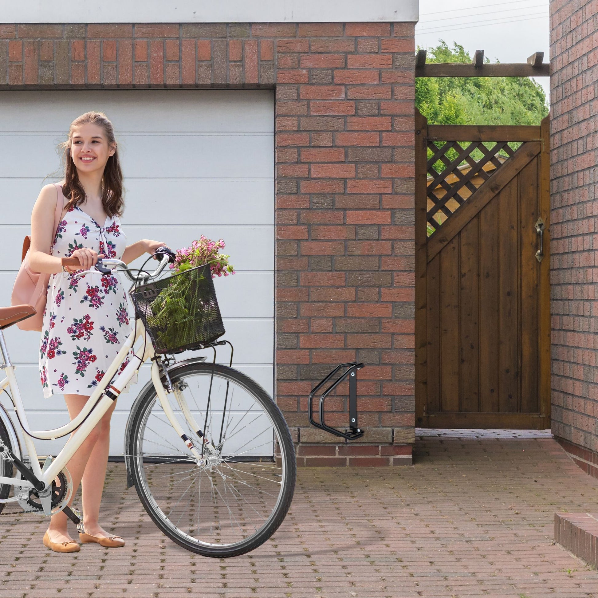 Fahrradständer Wand schwenkbar Schwarz von Relaxdays