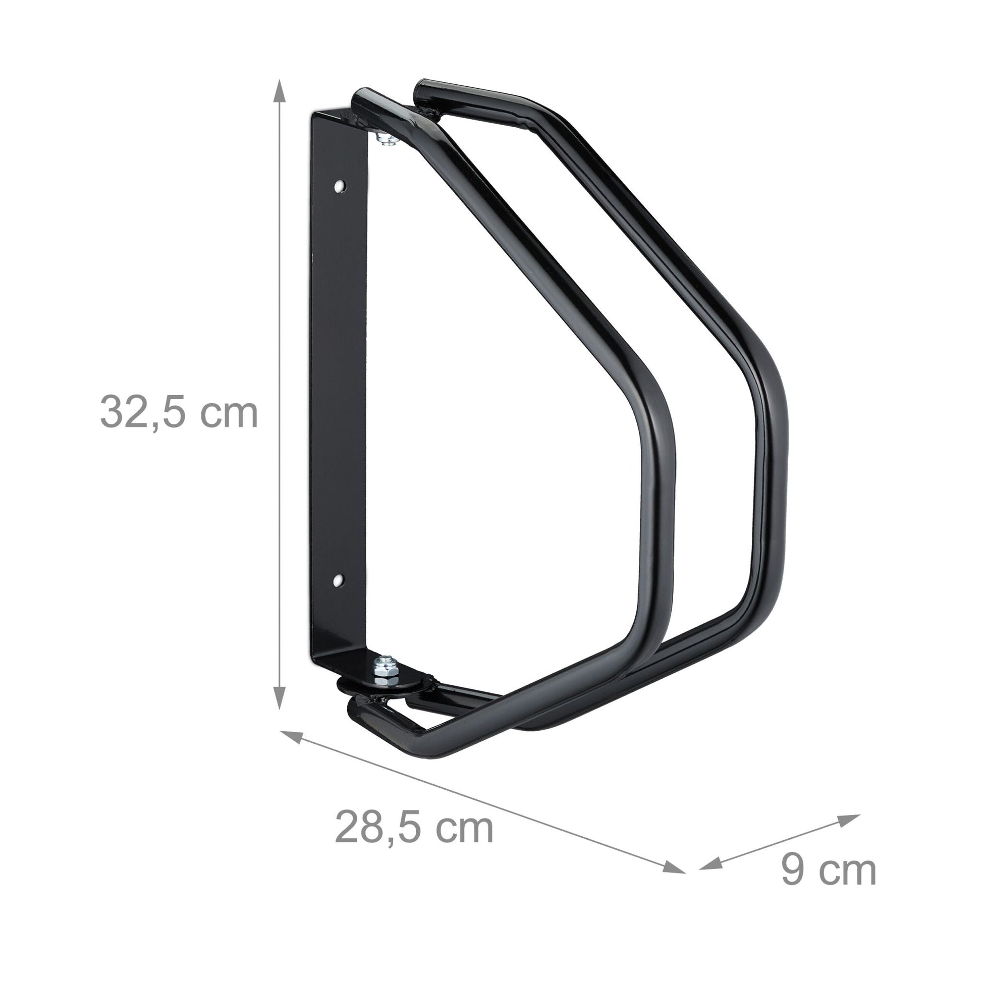 Fahrradständer Wand schwenkbar Schwarz von Relaxdays
