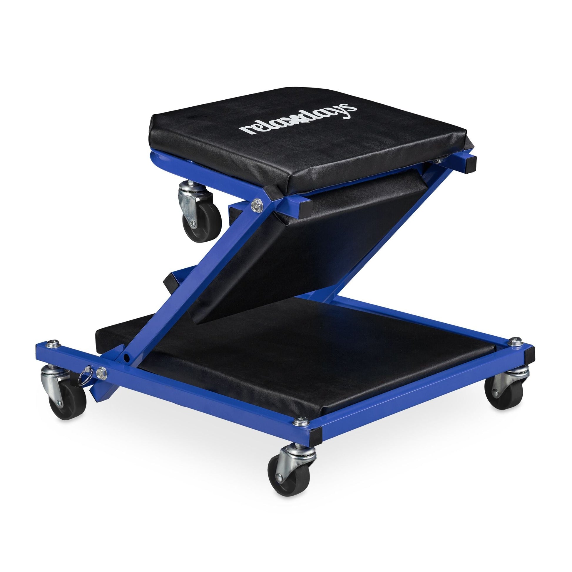 Rollbrett Werkstatt Blau-Schwarz von Relaxdays