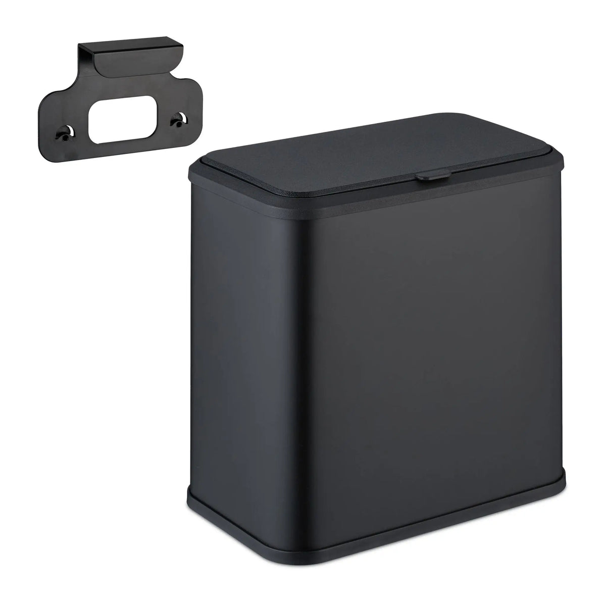 Mülleimer aufhängbar 5 L Schwarz von Relaxdays