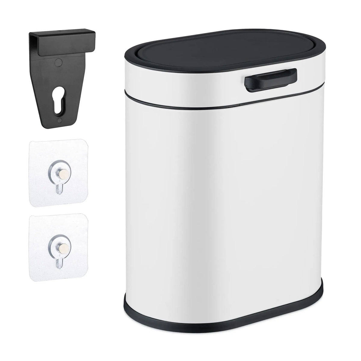 Hängender Mülleimer 5L Weiss-Schwarz von Relaxdays