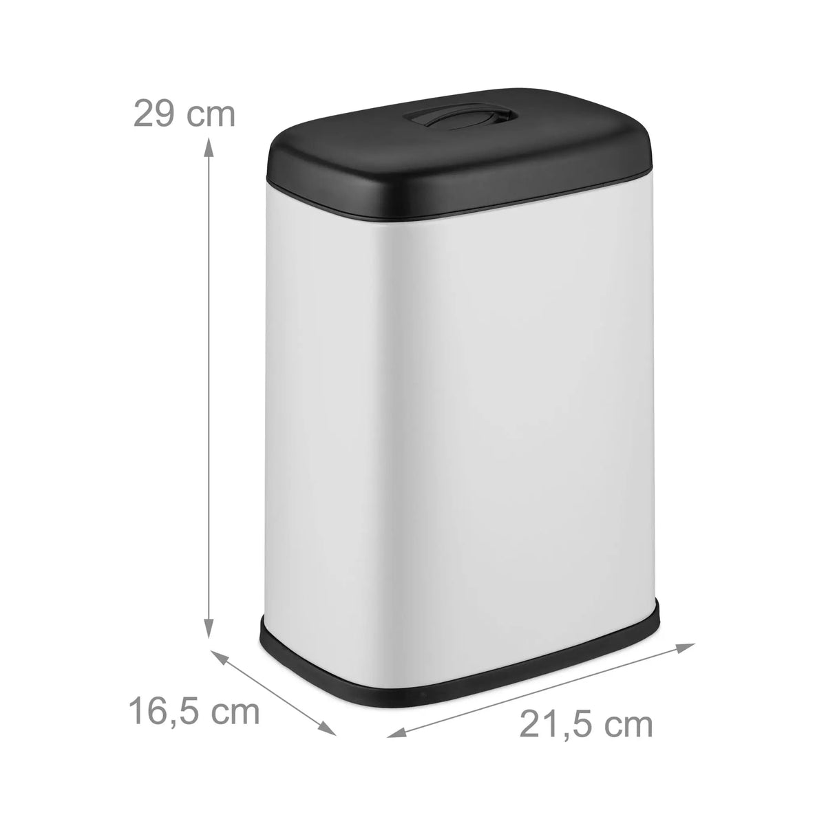 Hängender Mülleimer 5L Weiss-Schwarz von Relaxdays