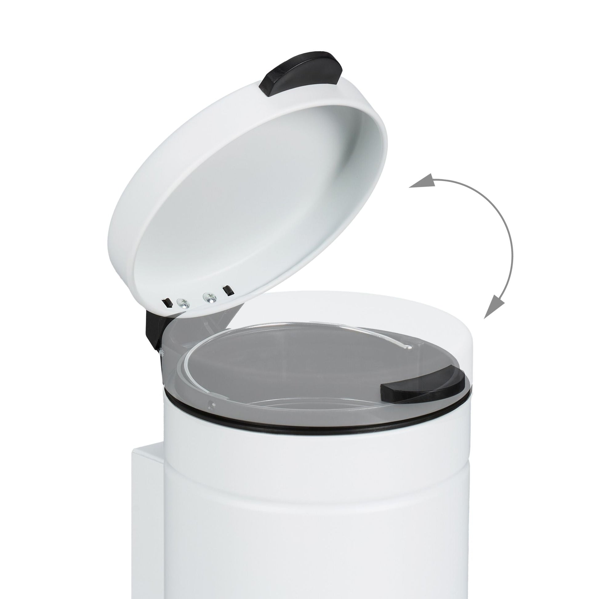 Kosmetikeimer Wandmontage 3 Liter Weiss von Relaxdays