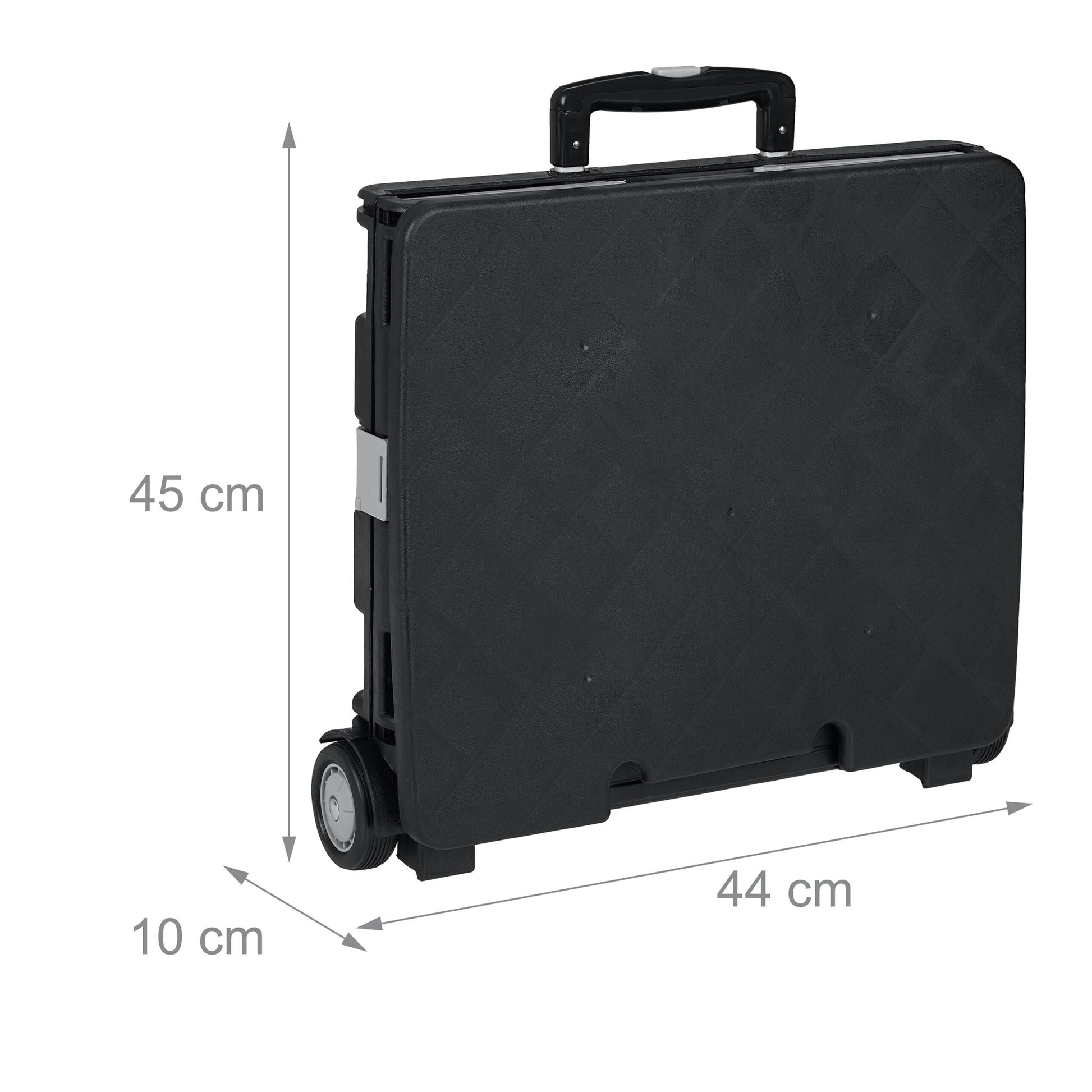 Einkaufstrolley mit Deckel Weiss-Schwarz-Silber von Relaxdays