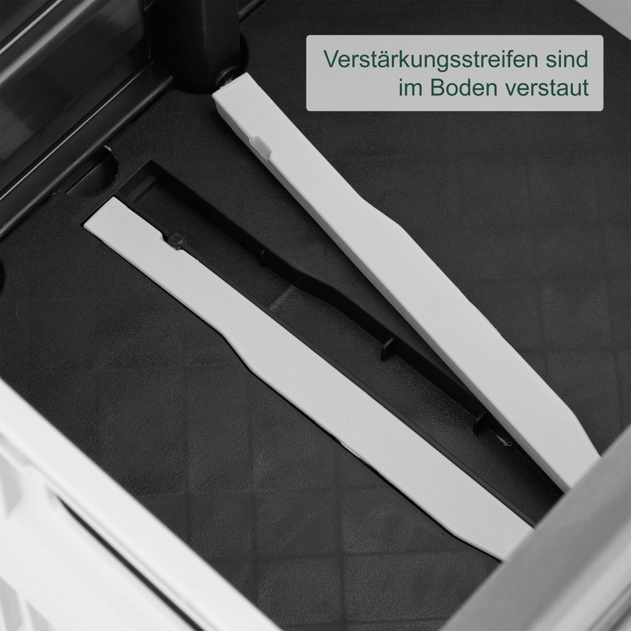 Klappbarer Einkaufstrolley mit Deckel Anthrazit-Weiss von Relaxdays