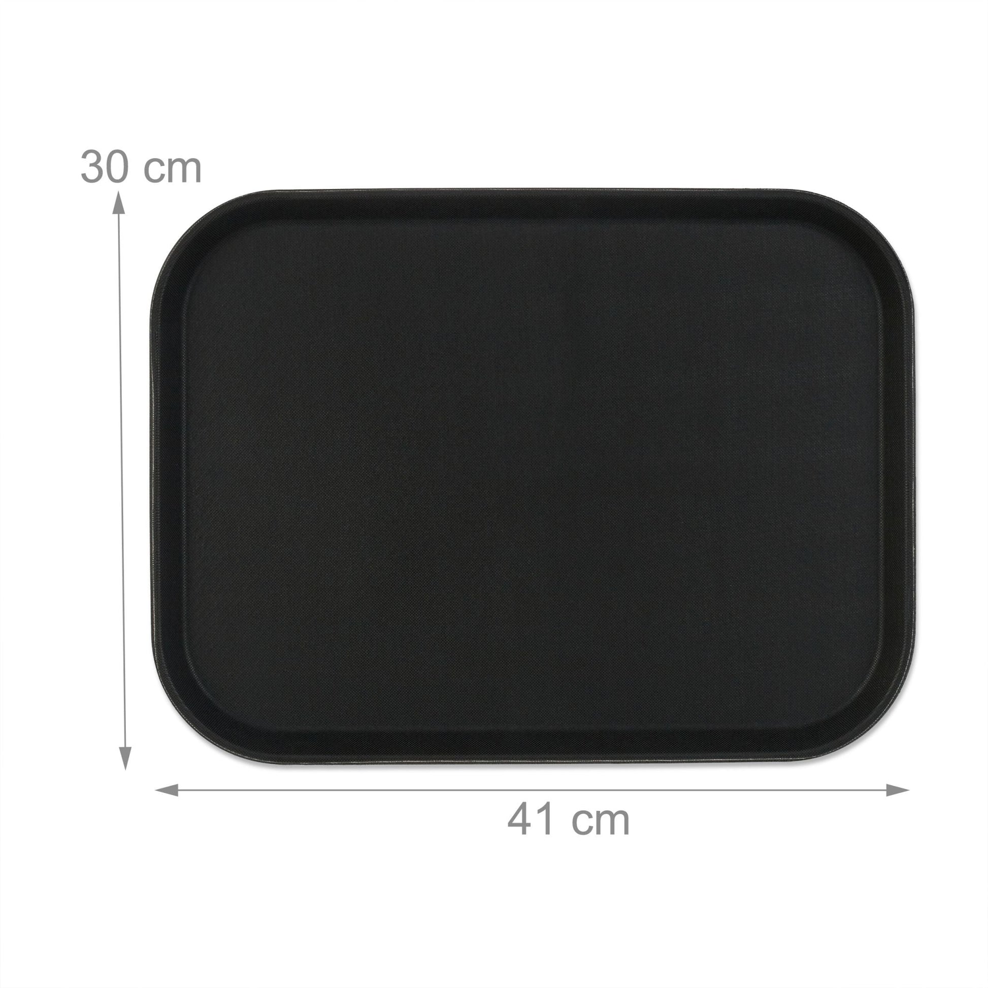Serviertablett 2er-Set Schwarz von Relaxdays