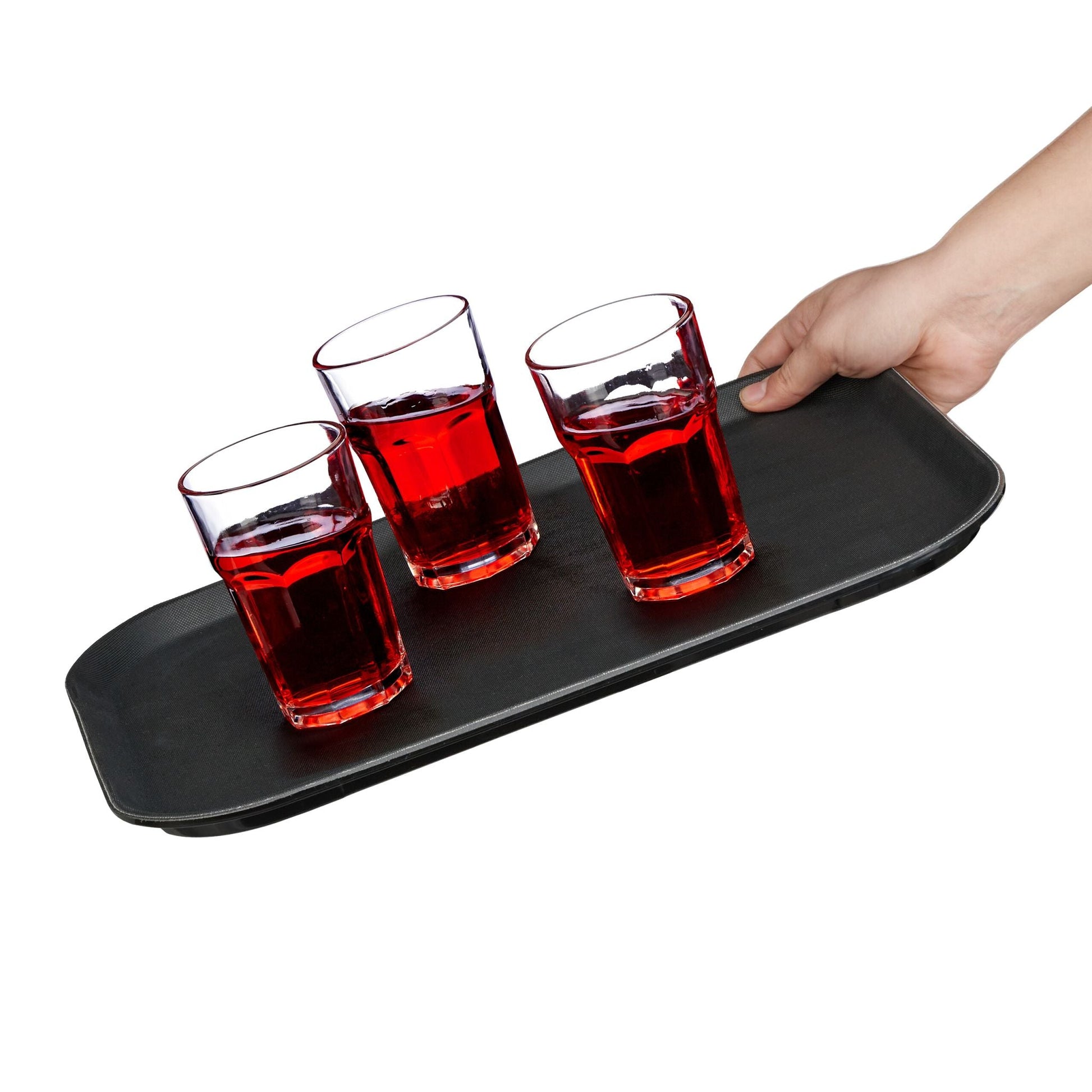 Serviertablett 2er-Set Schwarz von Relaxdays