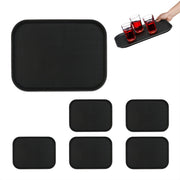 Serviertablett 6er-Set Schwarz von Relaxdays