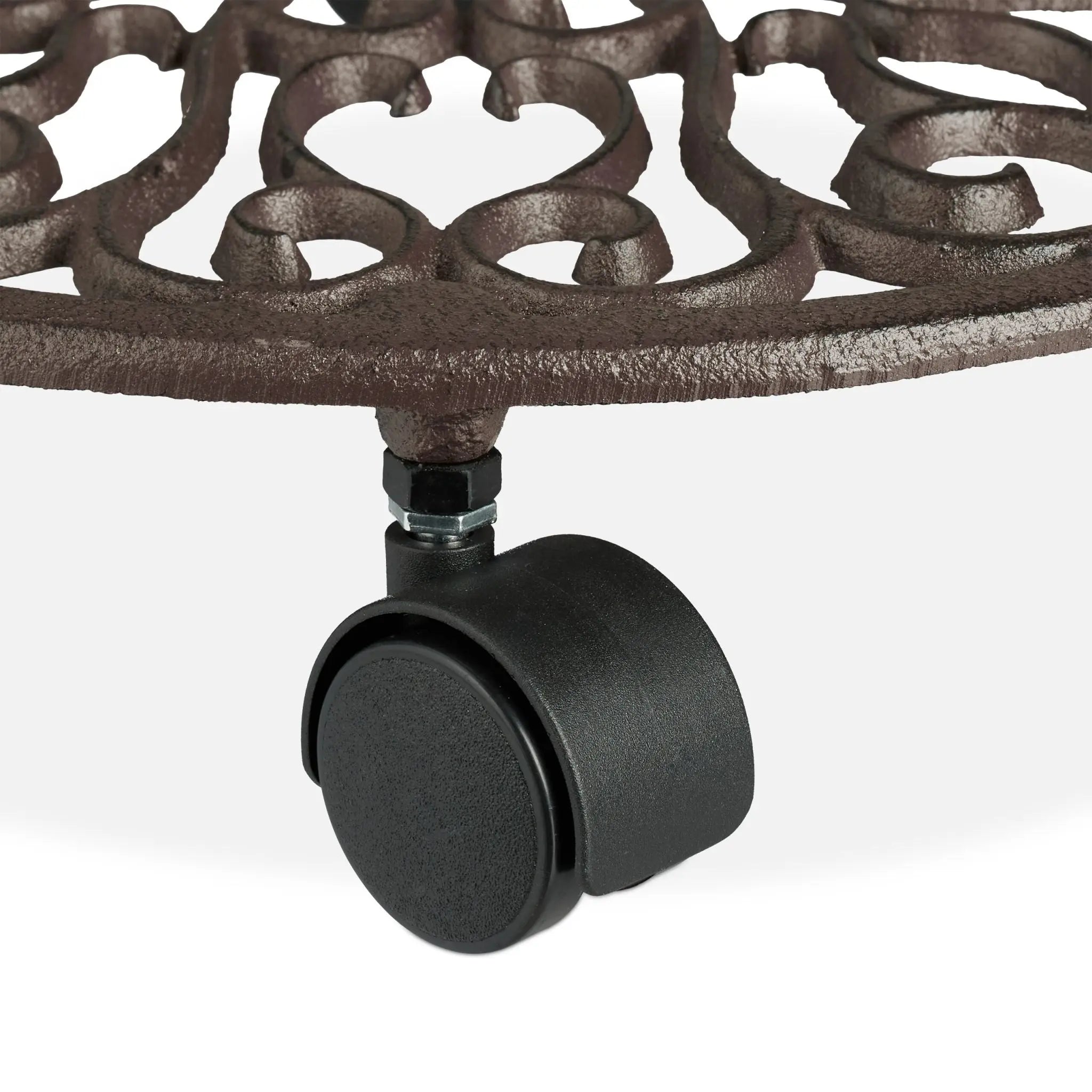 Pflanzenroller Gusseisen Braun-Schwarz von Relaxdays