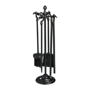 Kaminbesteck Gusseisen 5tlg. Schwarz von Relaxdays