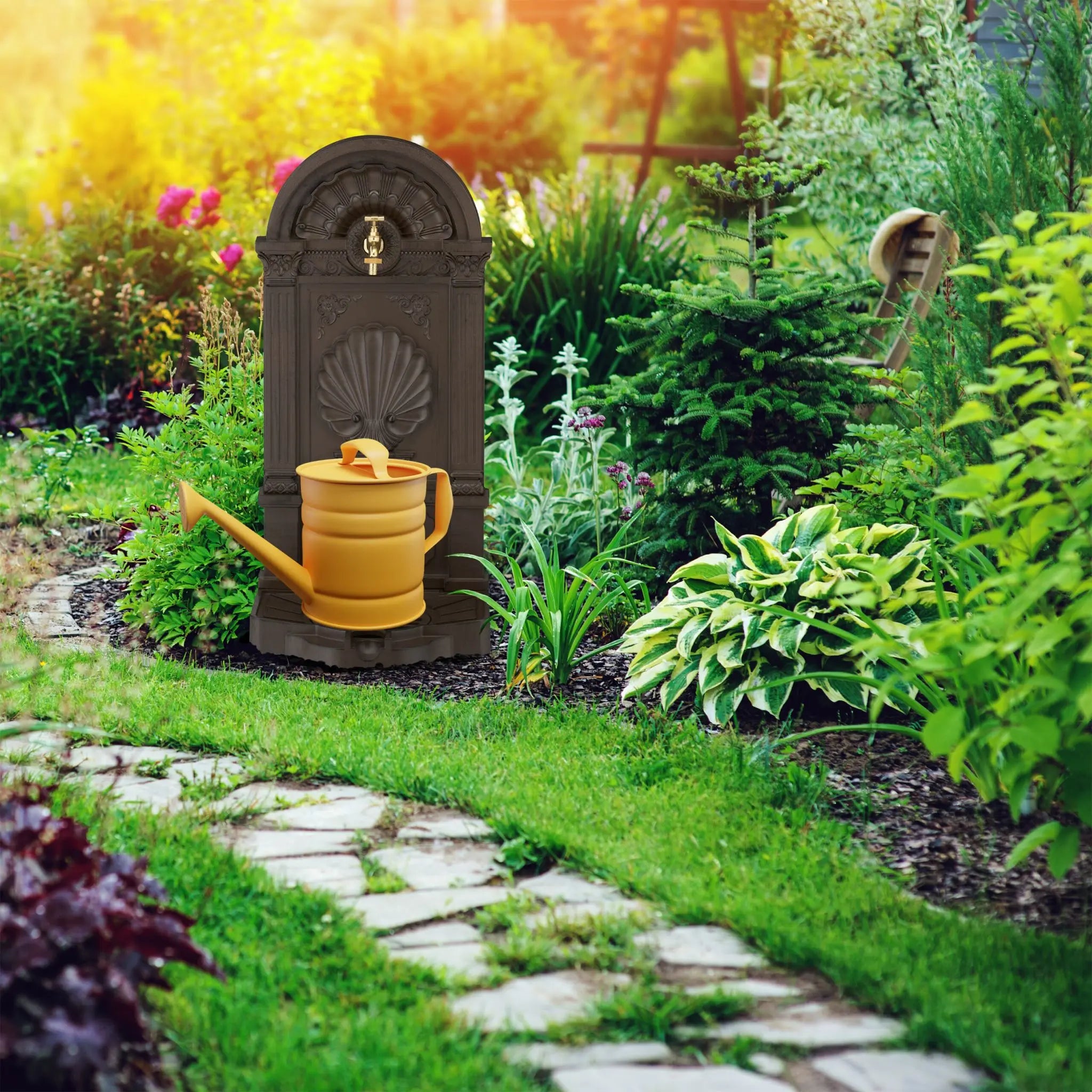 Standbrunnen Antik Dunkelbraun von Relaxdays