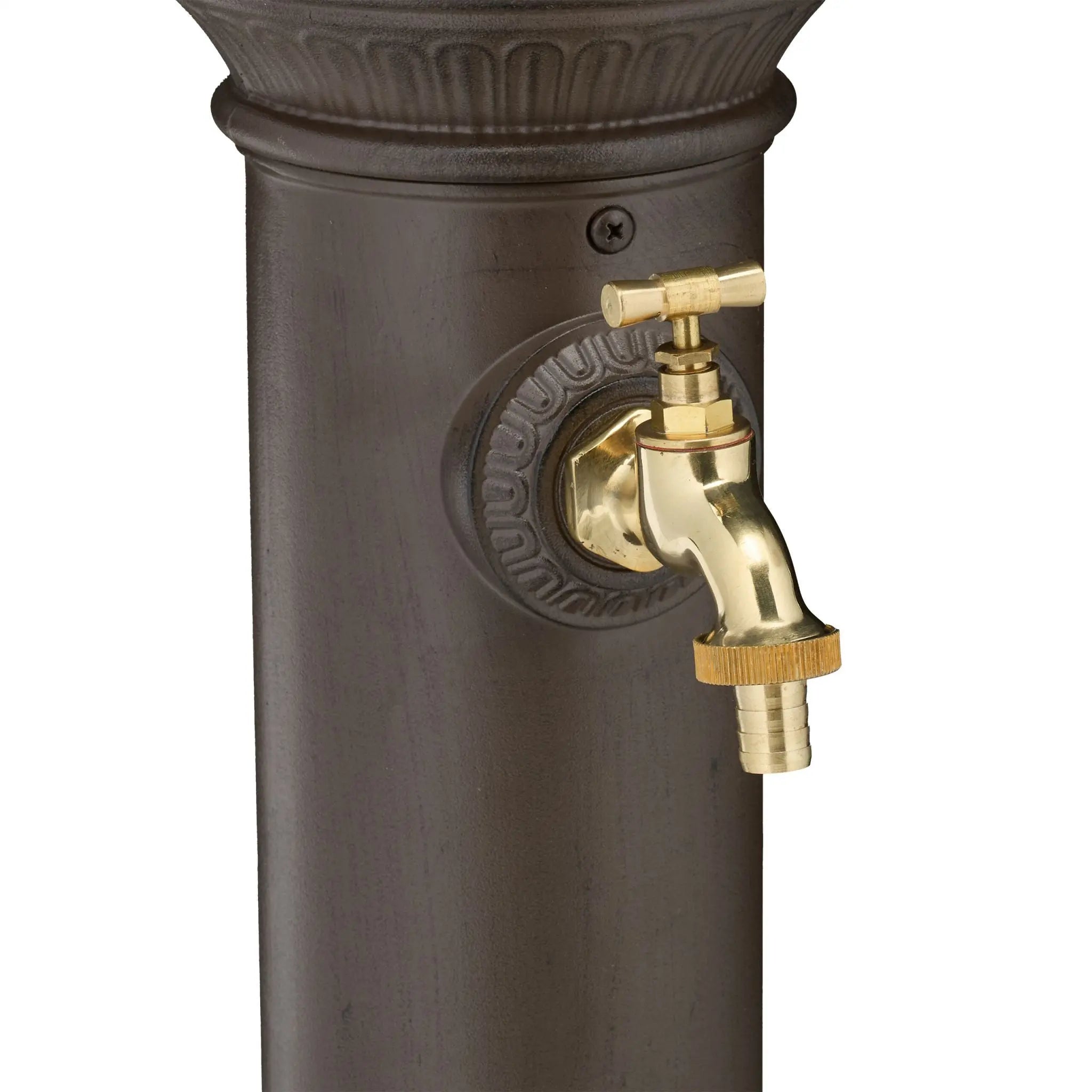 Standbrunnen antik 72cm Dunkelbraun-Gold von Relaxdays
