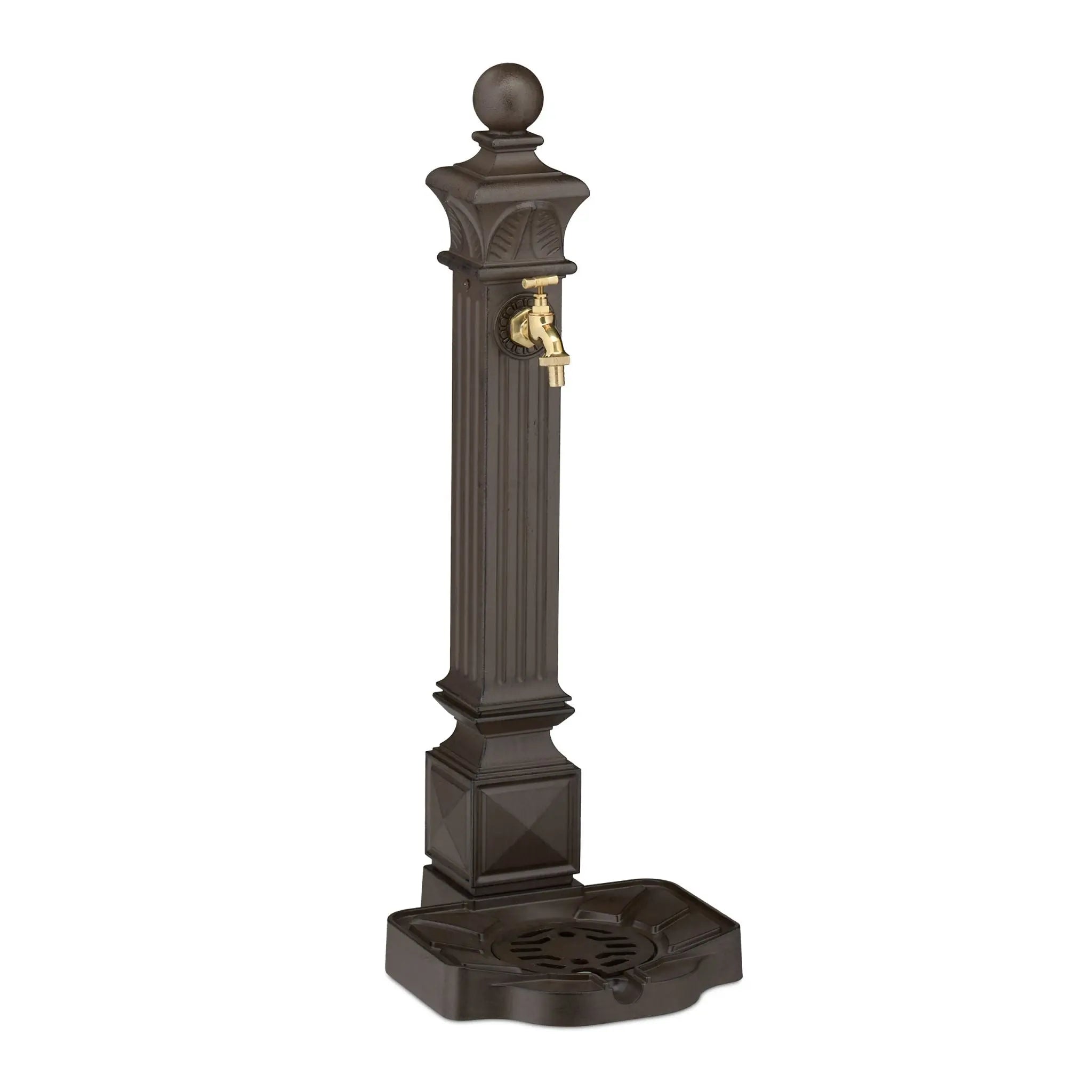 Standbrunnen antik 82cm Dunkelbraun von Relaxdays