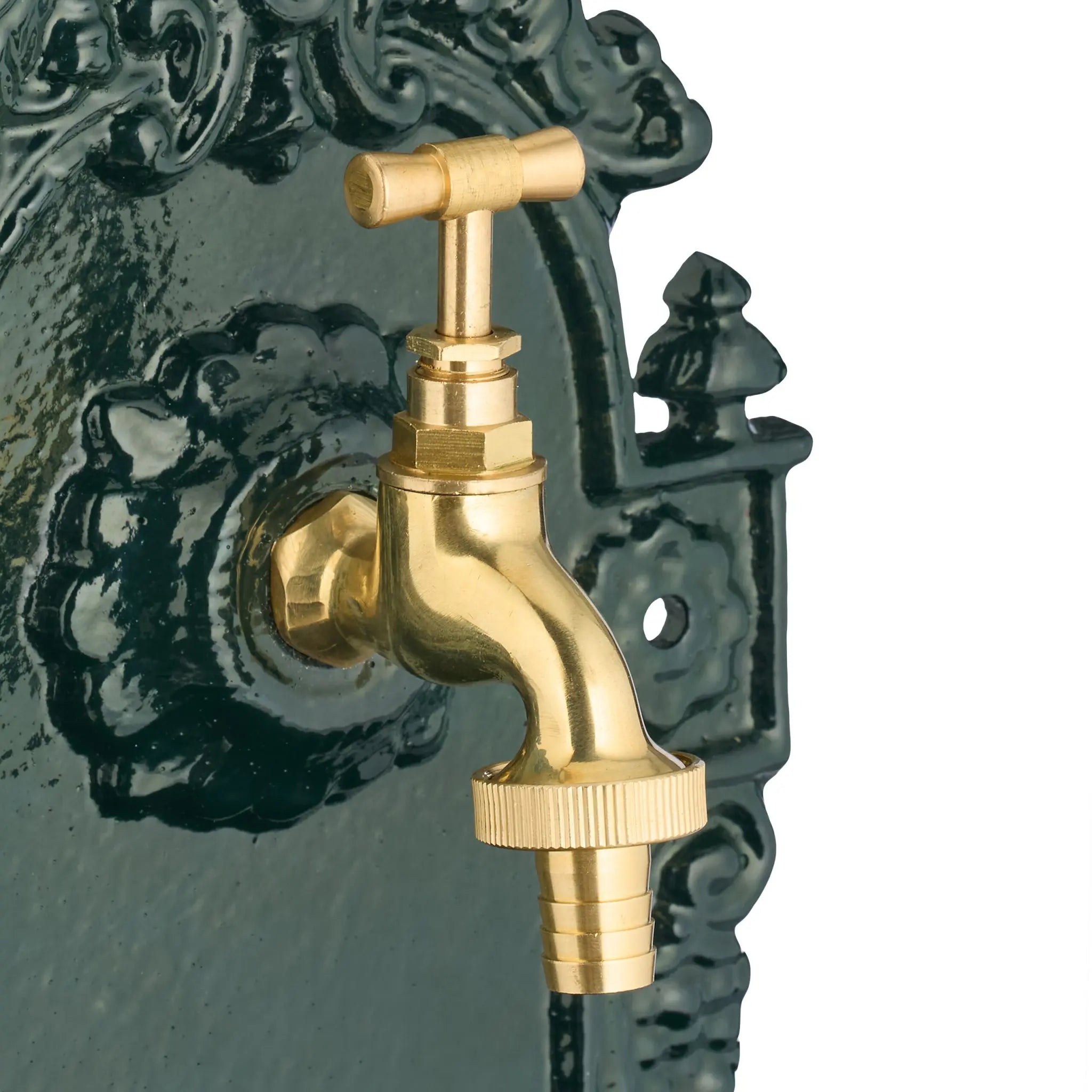Wandbrunnen grün Dunkelgrün-Gold von Relaxdays