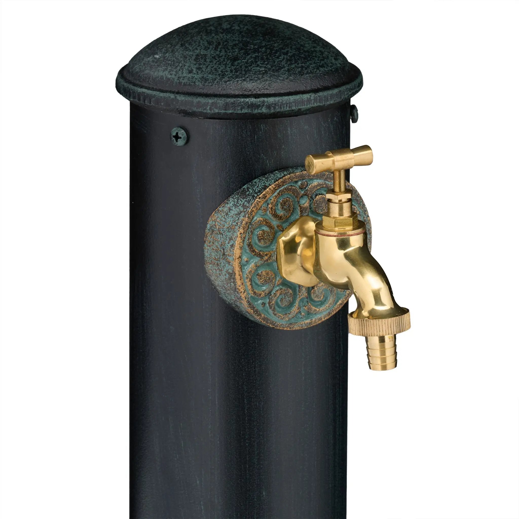 Standbrunnen Antik Dunkelgrün-Gold von Relaxdays