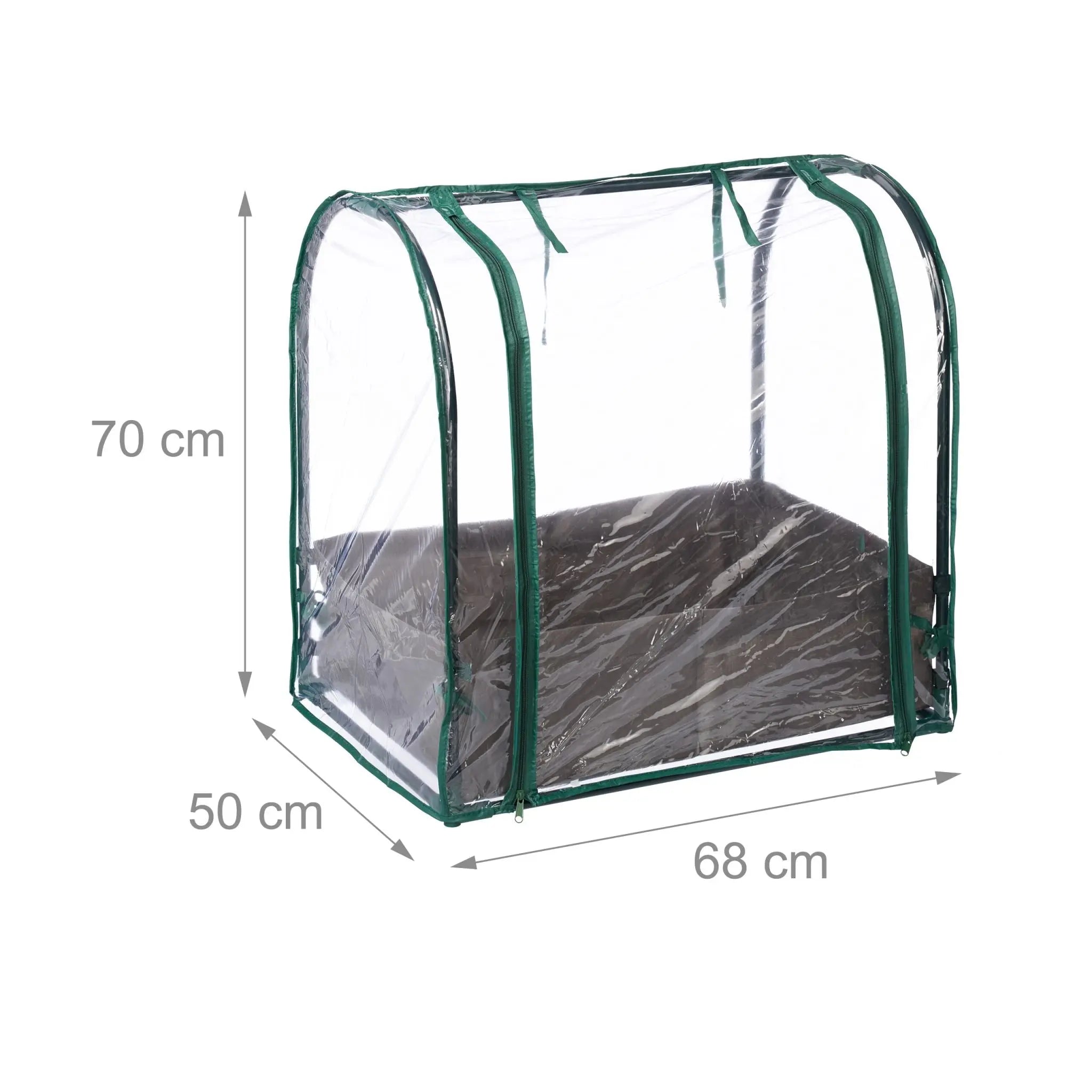 Frühbeet mit Pflanzsack Dunkelgrün-Transparent-Grau von Relaxdays