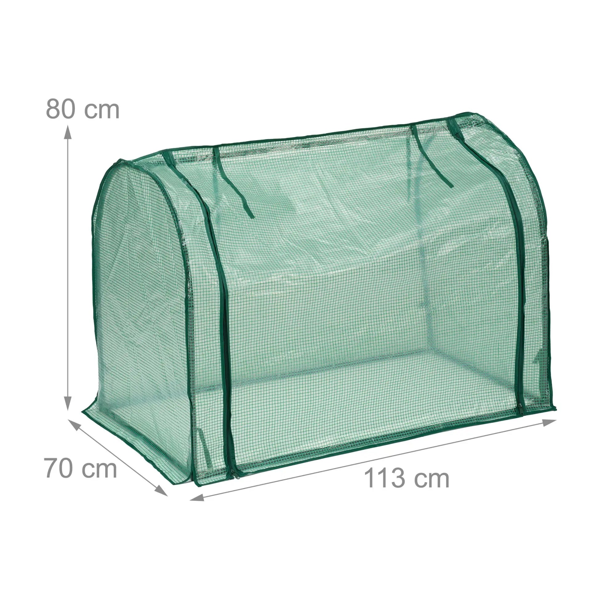 Foliengewächshaus mit Tür Dunkelgrün-Transparent von Relaxdays