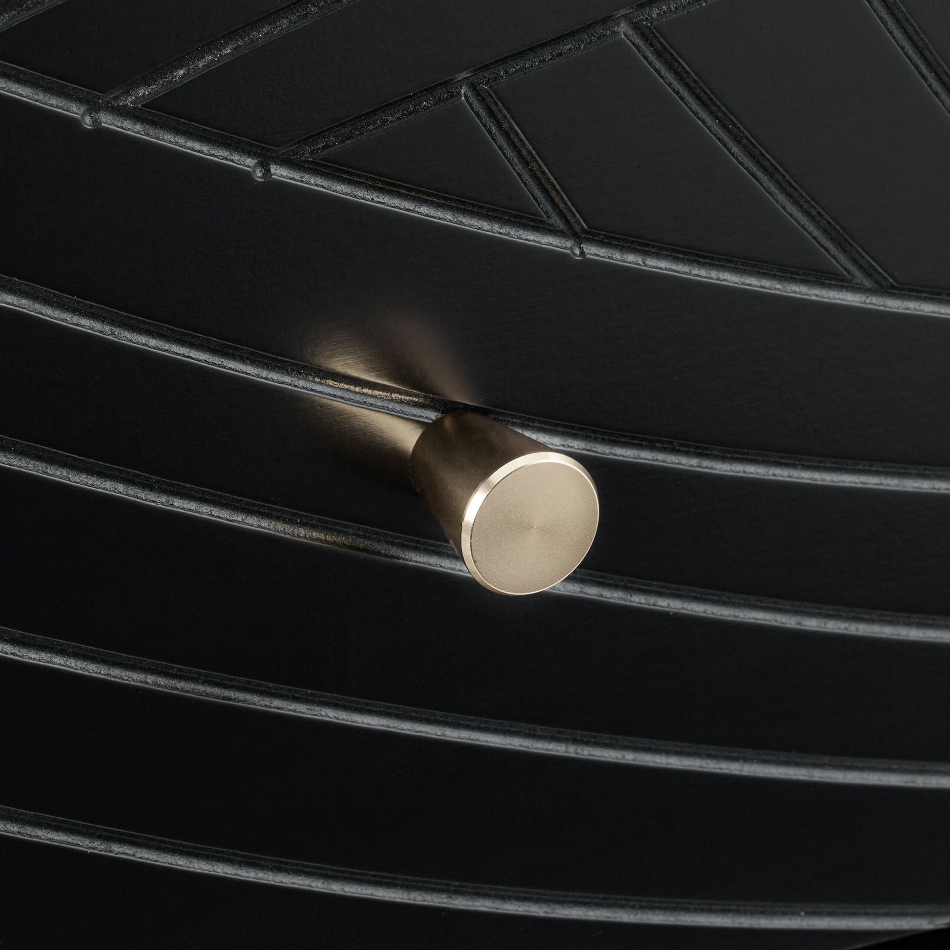 Nachttisch mit 2 Schubladen Gold-Schwarz von Relaxdays