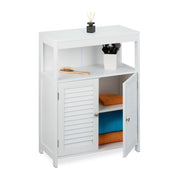 Weisser Badschrank Weiss-Silber von Relaxdays