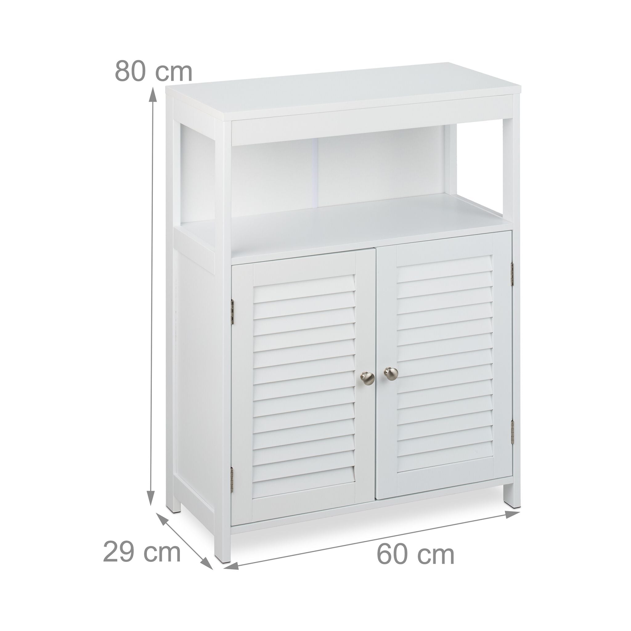 Weisser Badschrank Weiss-Silber von Relaxdays