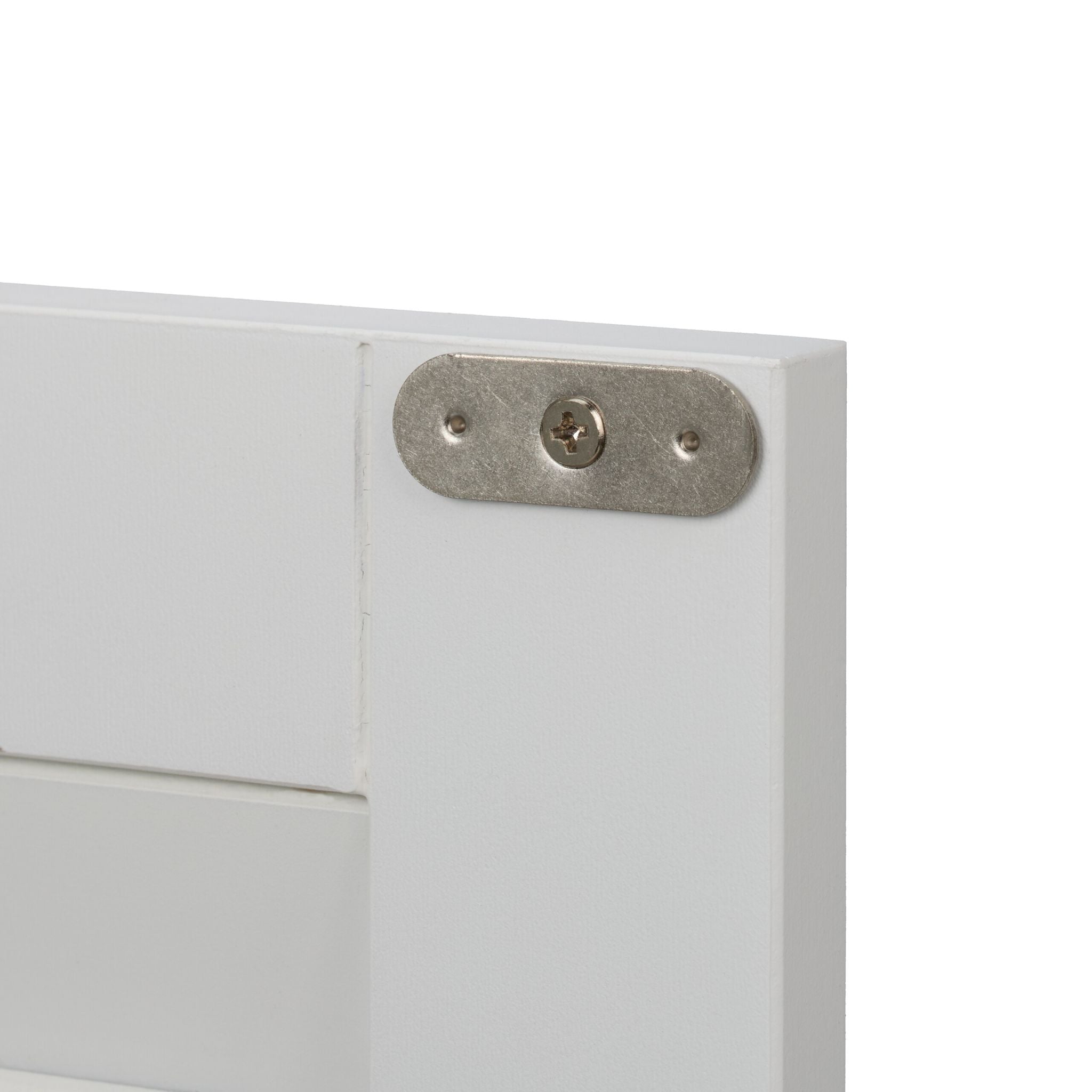 Weisser Badschrank Weiss-Silber von Relaxdays