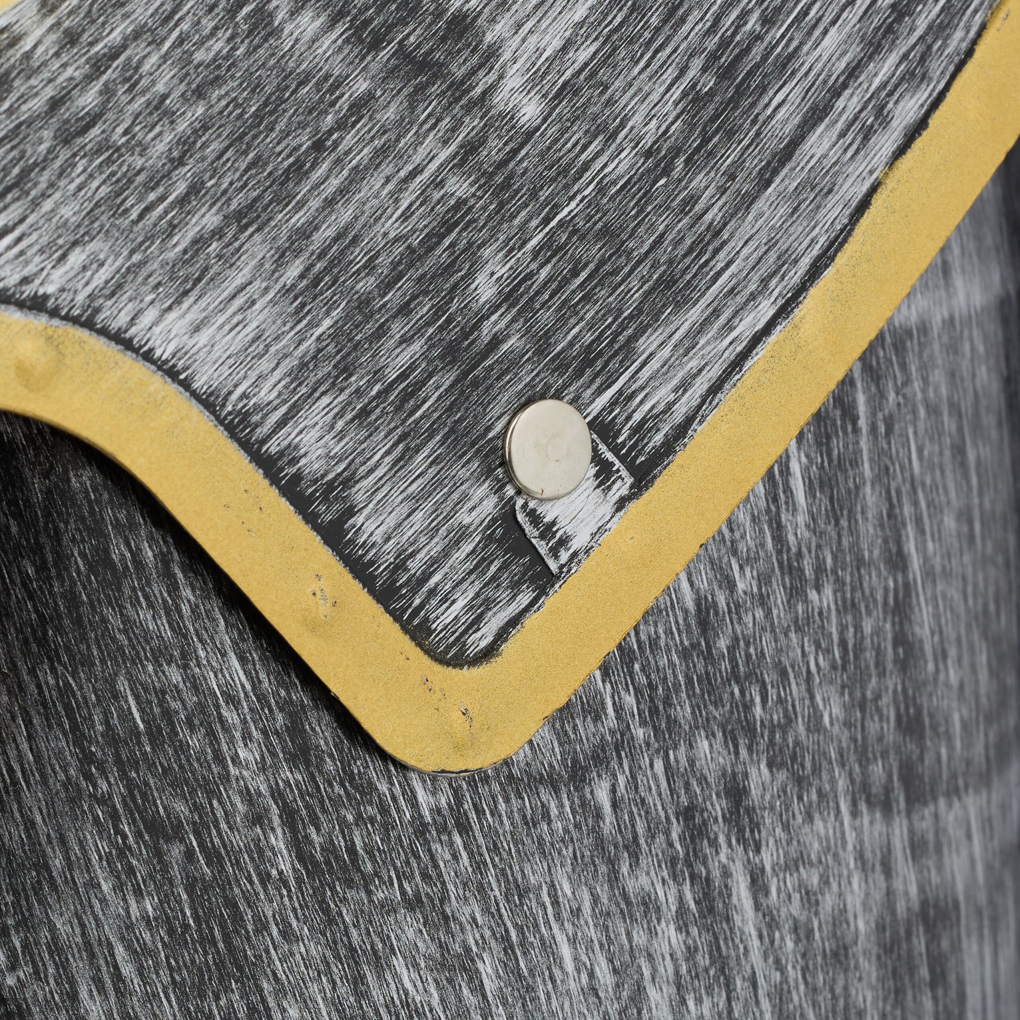 Ritter Helm mit klappbarem Visier Anthrazit-Gold-Silber von Relaxdays