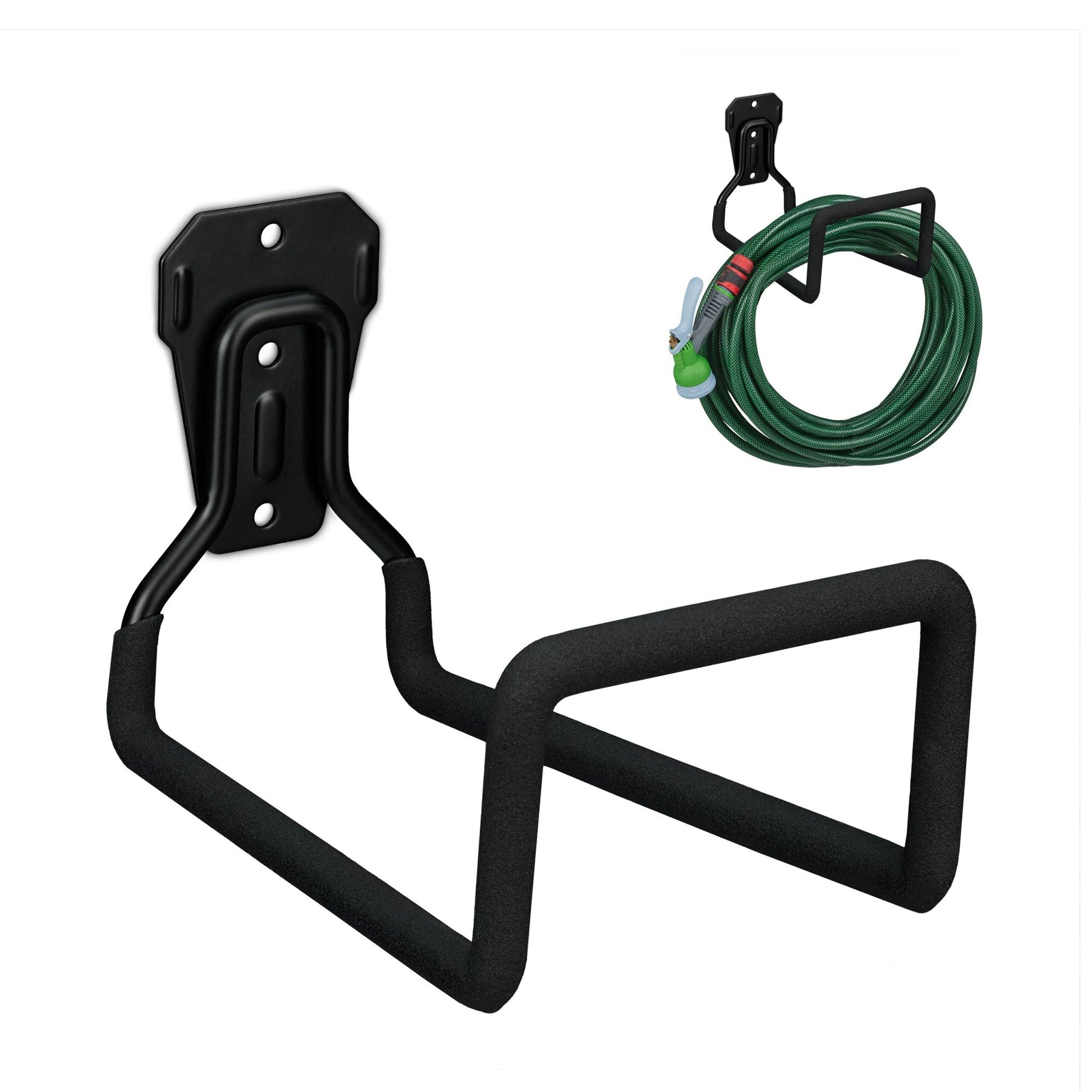 Schlauchhalter Wand Schwarz von Relaxdays