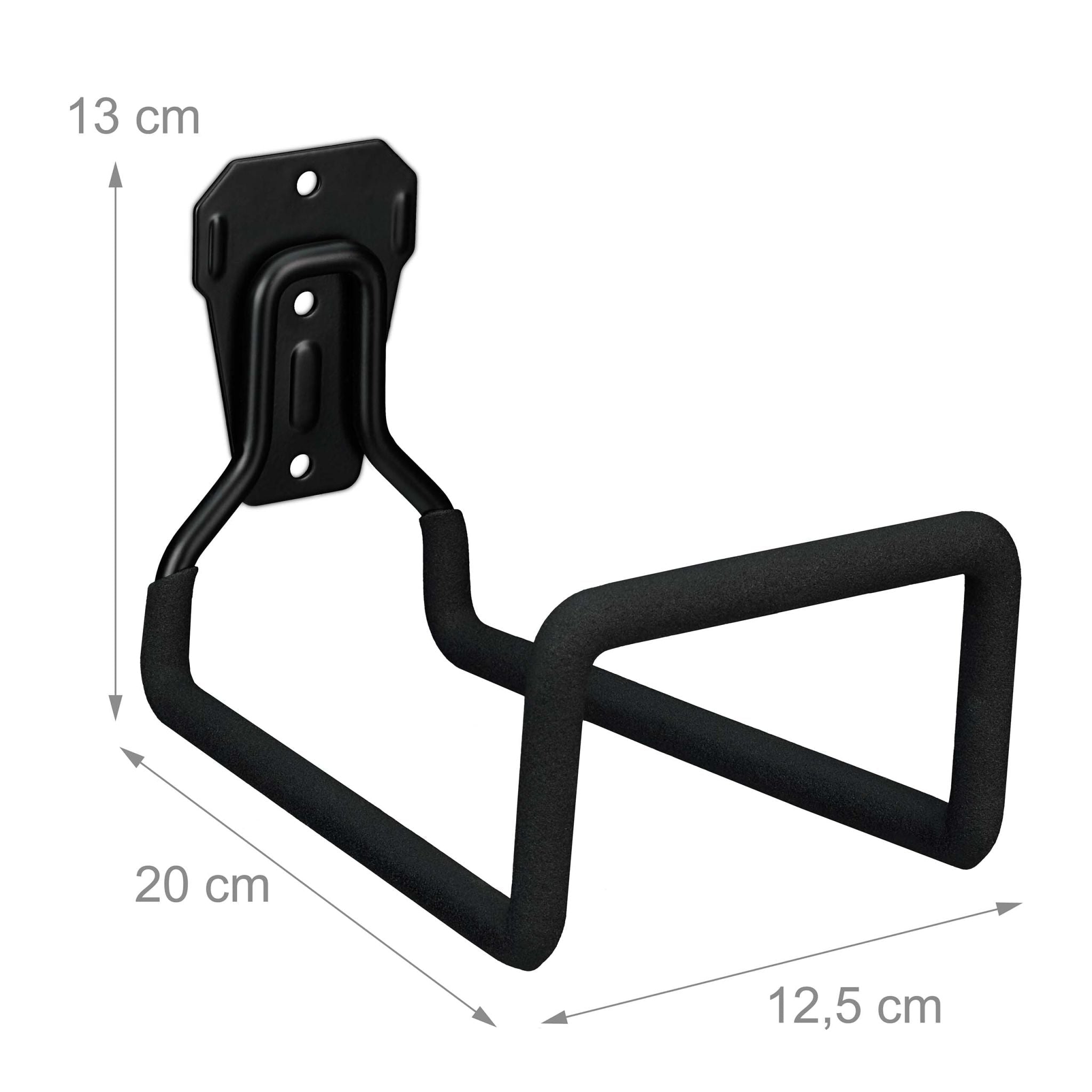 Schlauchhalter Wand Schwarz von Relaxdays