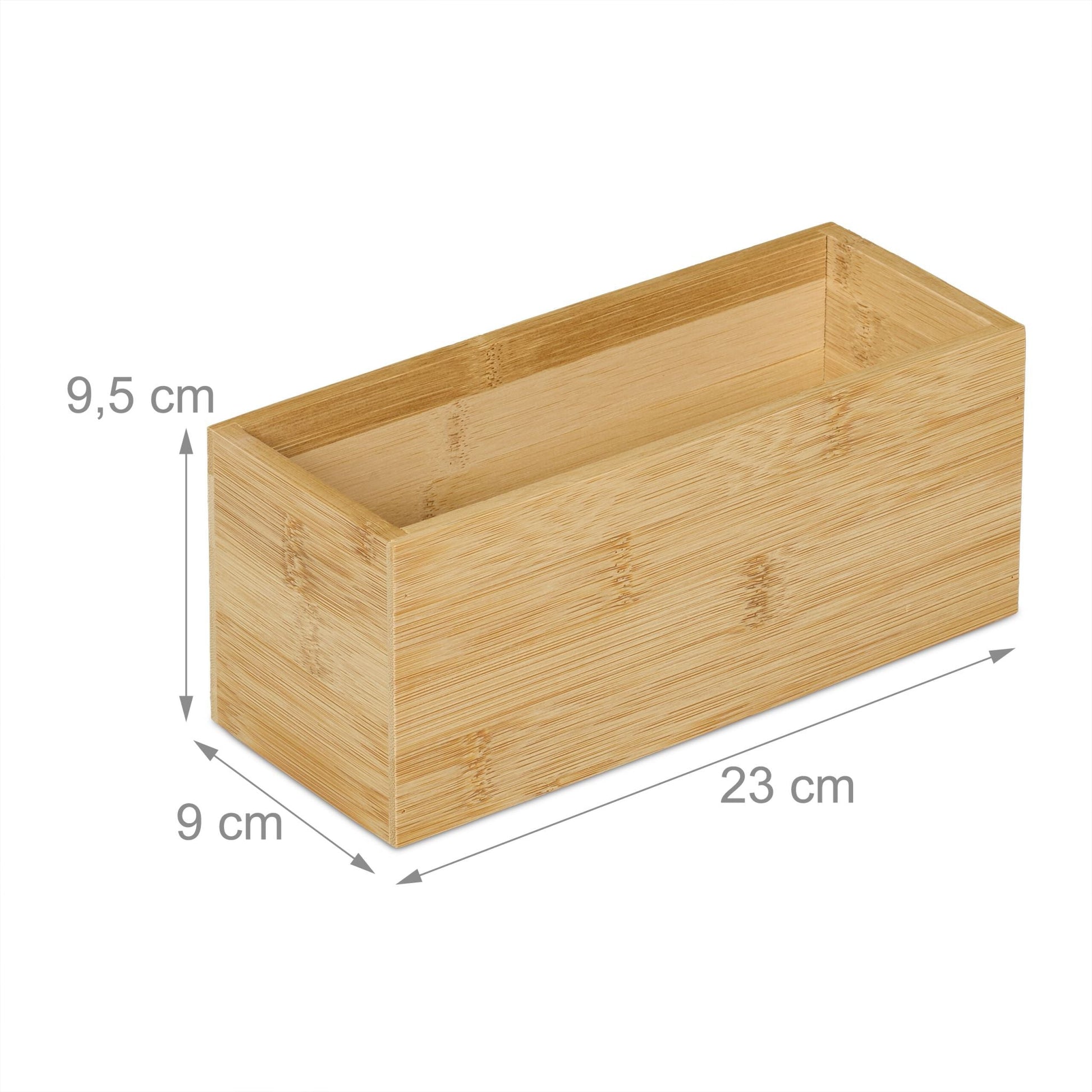 Aufbewahrungsbox Bambus 2er-Set Hellbraun von Relaxdays