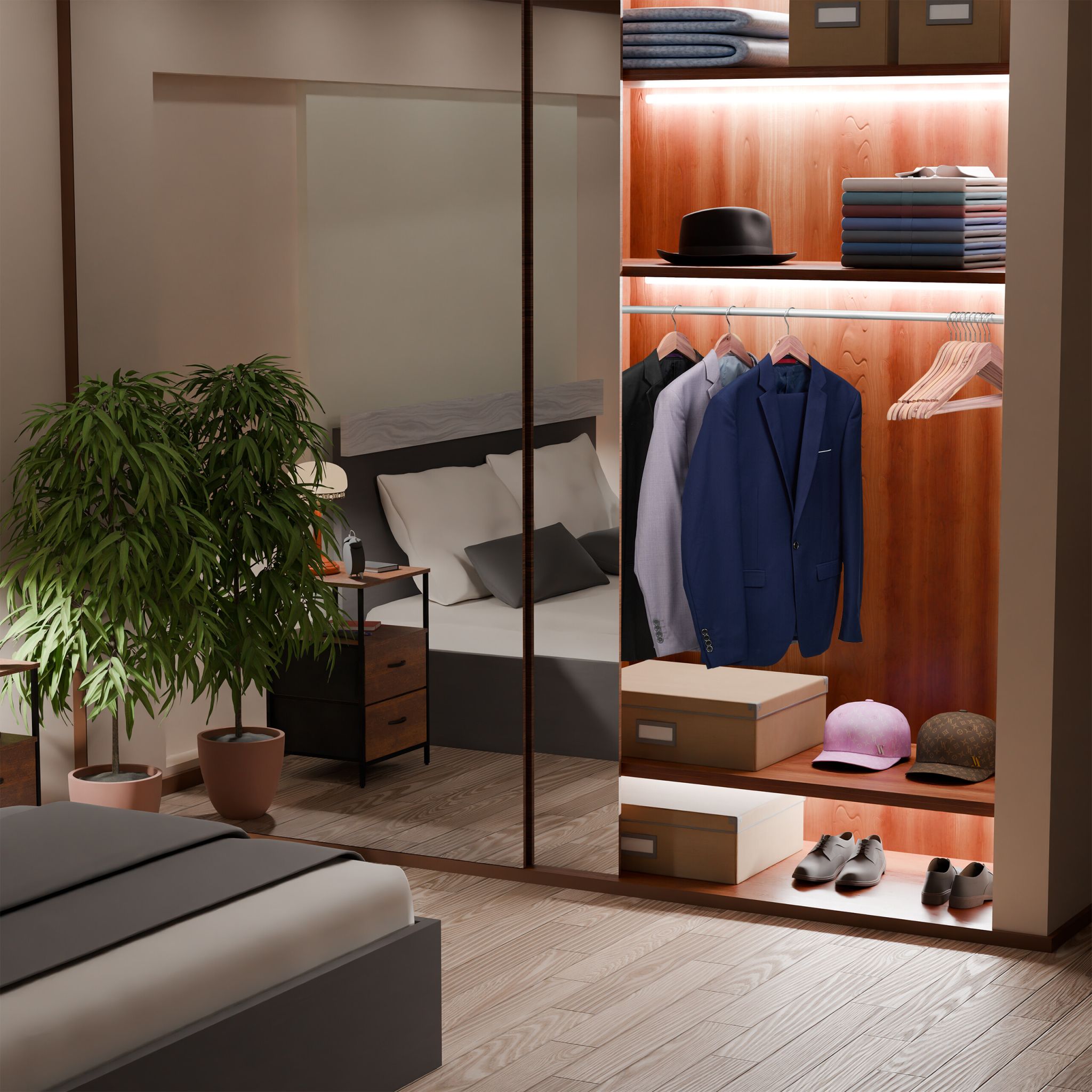 Kleiderbügel Zedernholz 12er-Set Hellbraun-Silber von Relaxdays