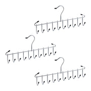 Gürtelhalter 3er-Set Schwarz-Silber von Relaxdays