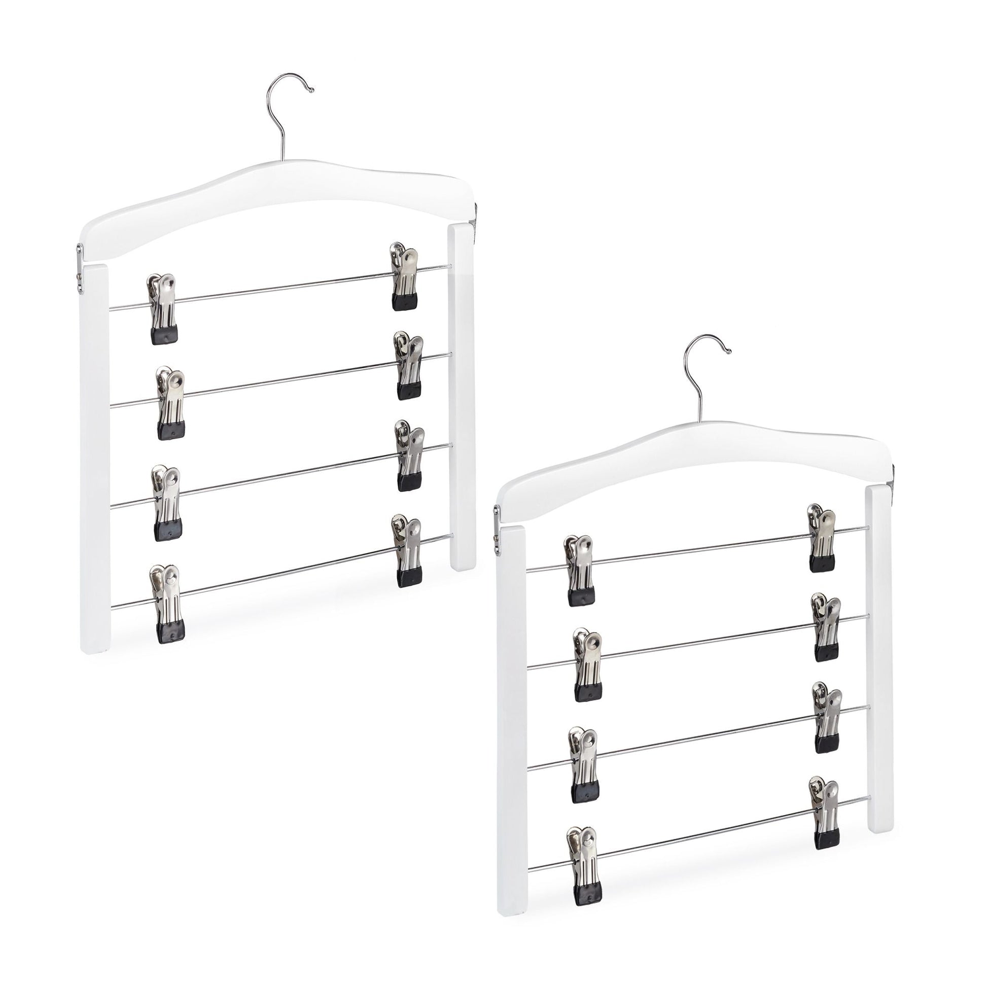 Rockbügel mehrfach 2er-Set Weiss-Silber von Relaxdays