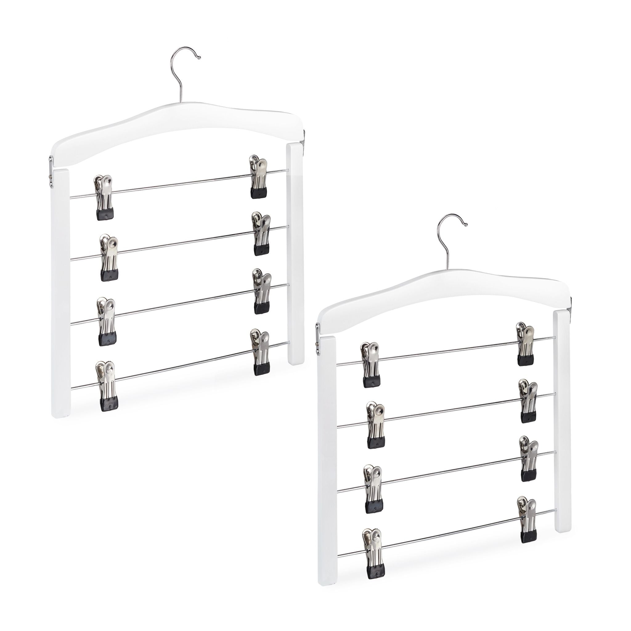 Rockbügel mehrfach 2er-Set Weiss-Silber von Relaxdays