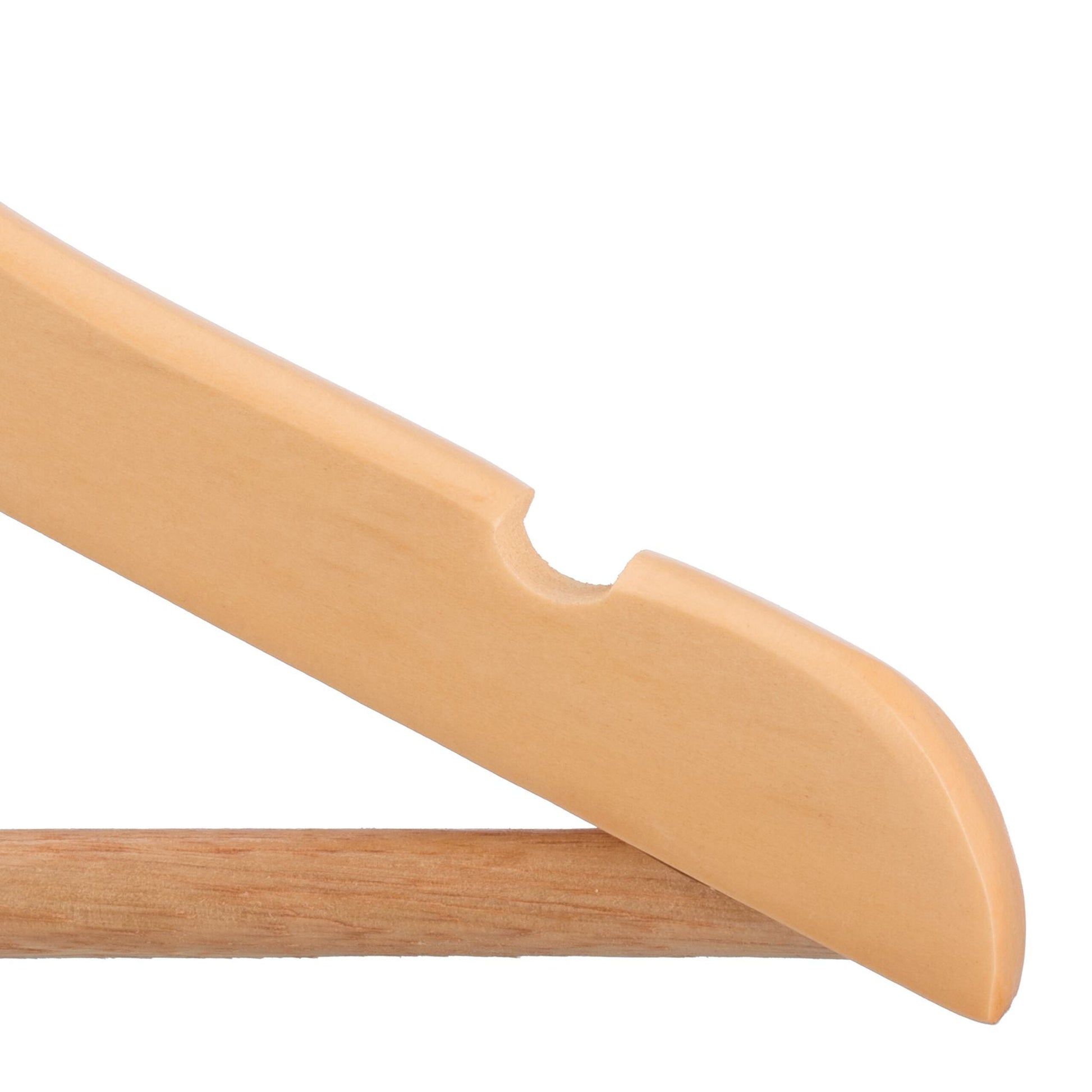 Kinderkleiderbügel Holz 20er-Set Hellbraun-Silber von Relaxdays